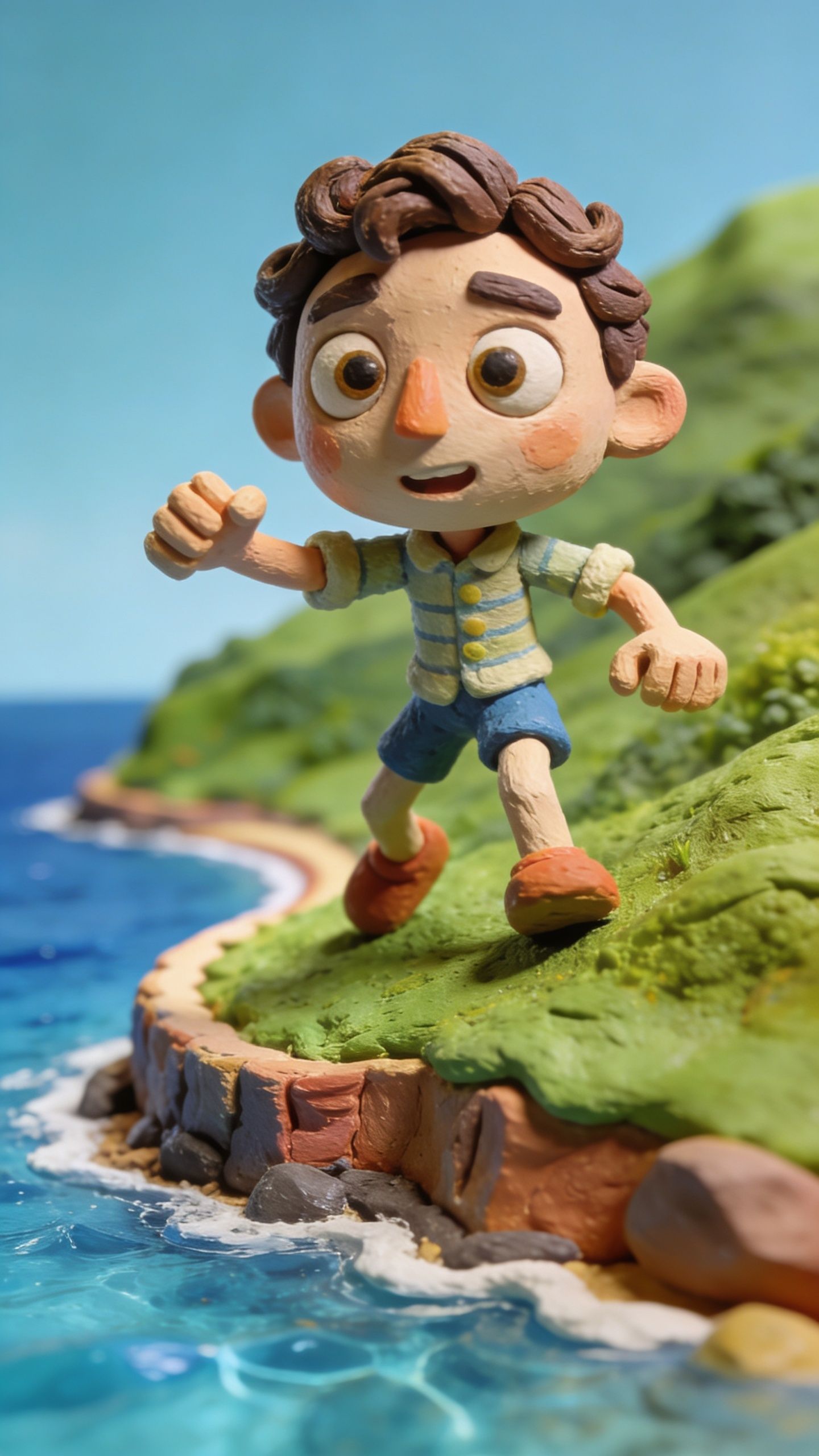 1440x2560 vibrant claymation style colorful clay figures