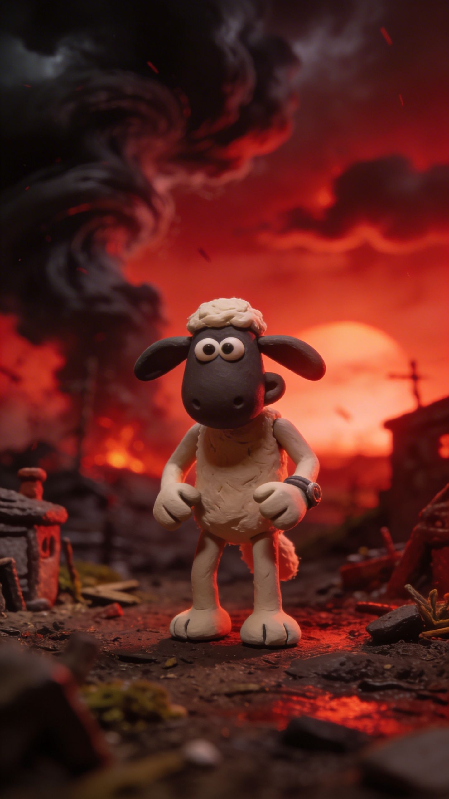 1440x2560 cute 3D claymation style aardman animation