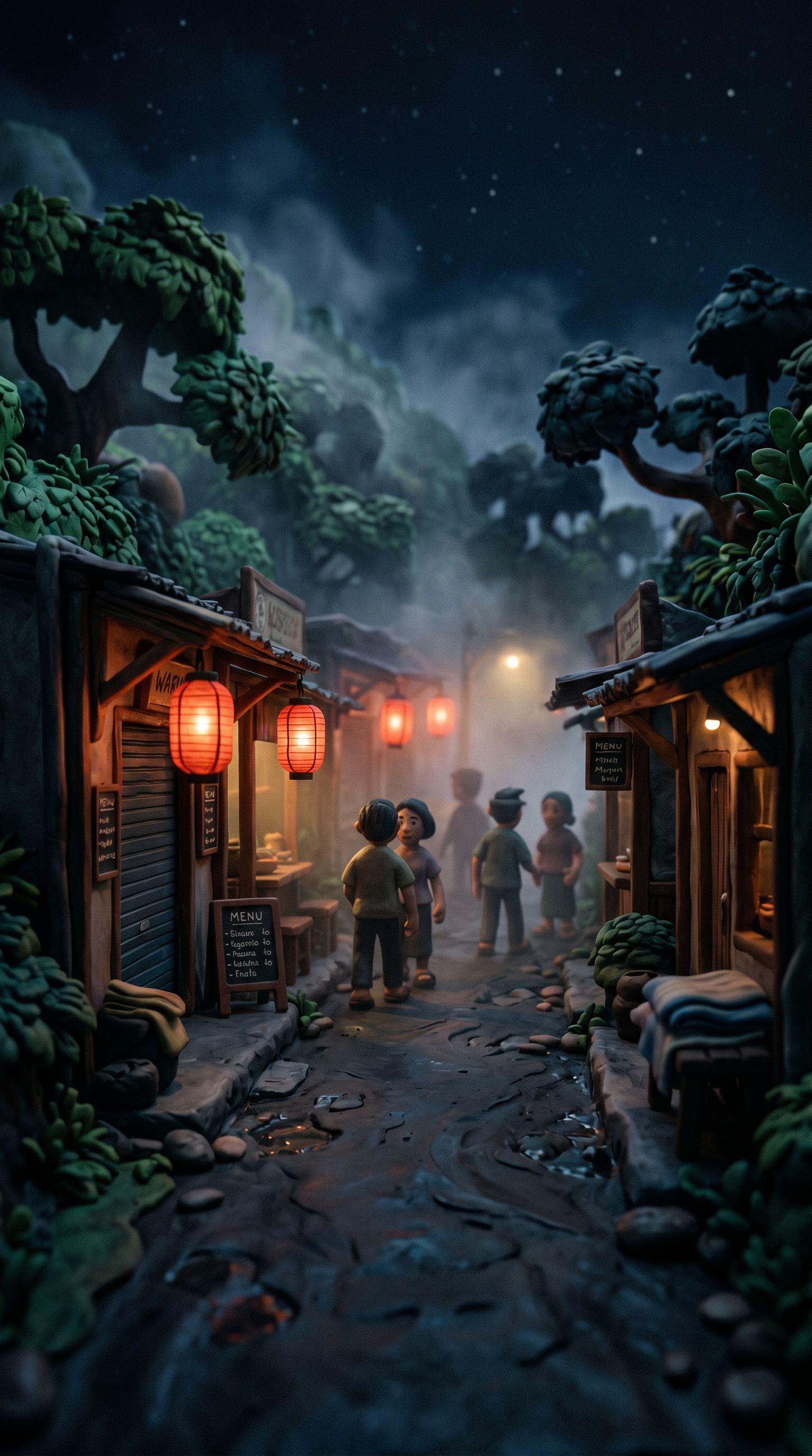 1536x2752 cute 3D claymation style aardman animation