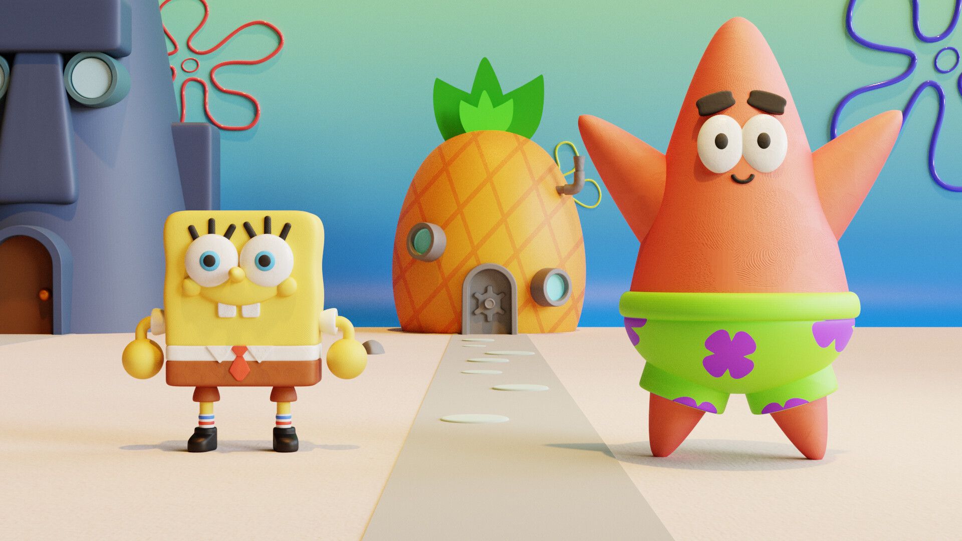 1920x1080 Grayson Evans Squarepants Claymation