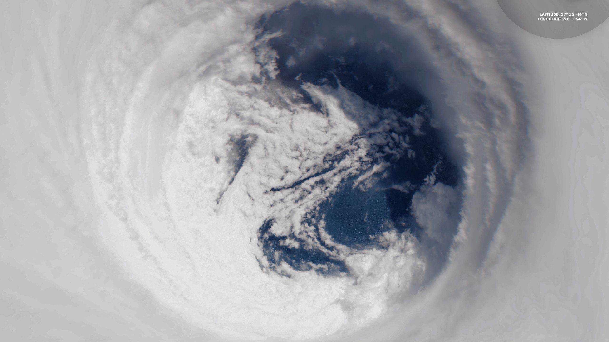 2560x1440 Peering into the eye of Hurricane Melissa photo of the day for Oct. 2025