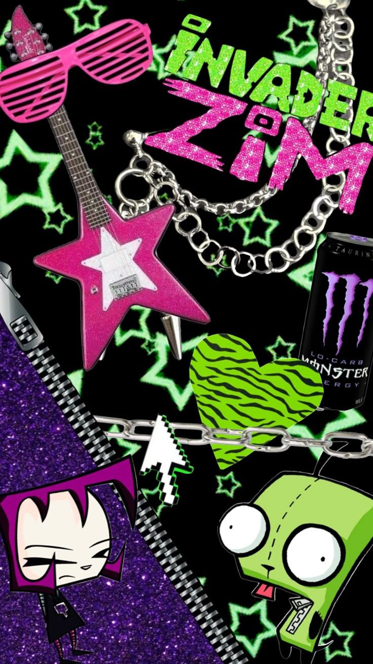 736x1308 Check out 3nvy_'s Shuffles #scene #scenemo #emo #scenekid #invaderzim #gir #scenekids. Scene kid wallpaper, Scene