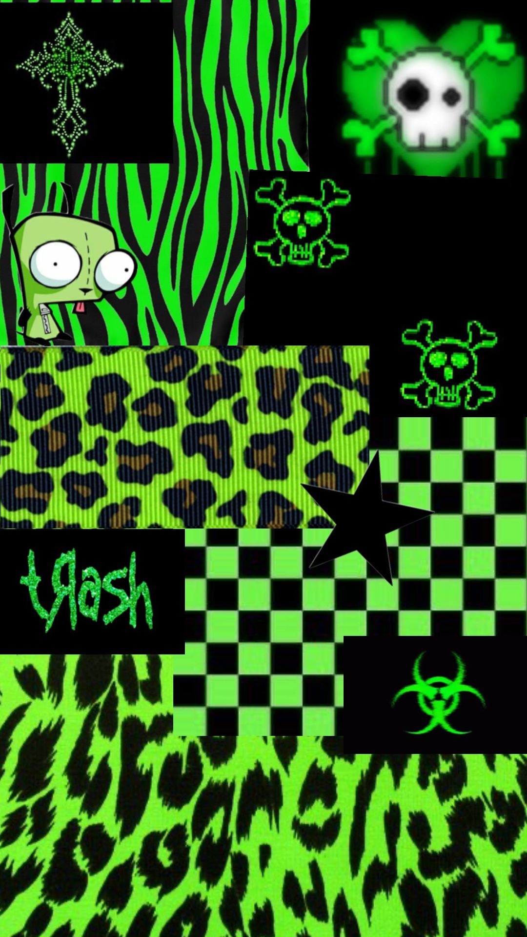 1080x1920 Emo Green Wallpaper
