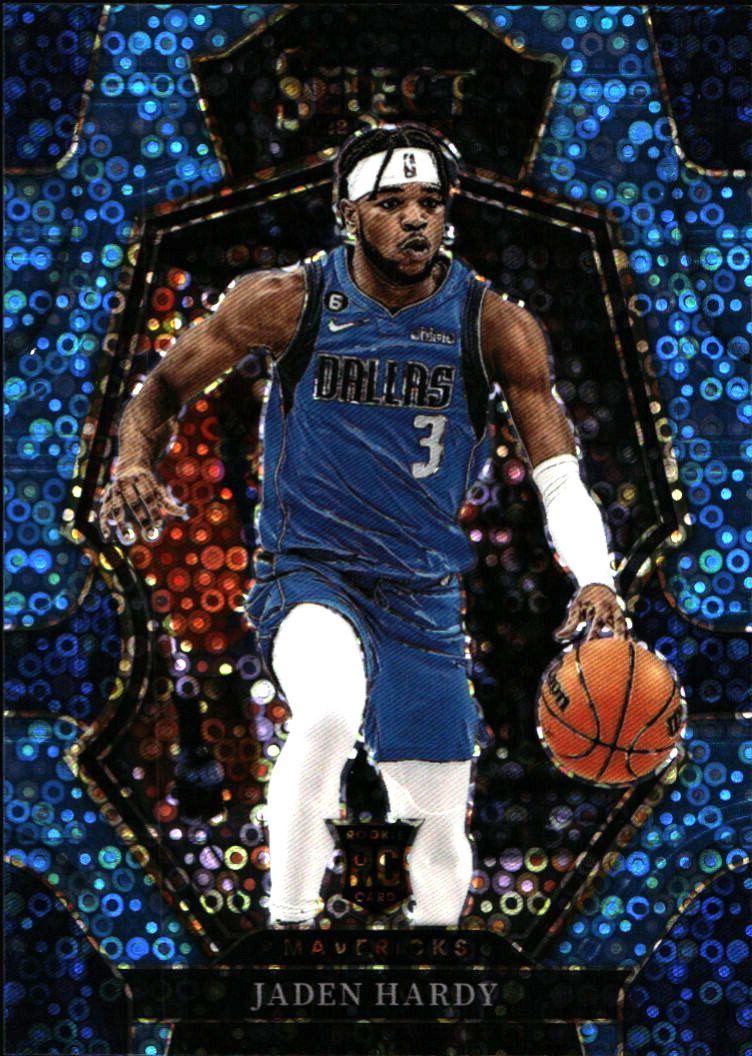 752x1056 Jaden Hardy 2022 Select Premier Level Light Blue Disco /99 Price Guide Card Investor