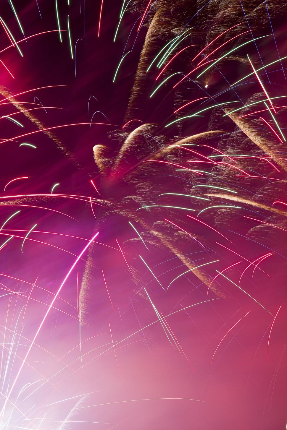 970x1455 Free of PInk Sky And Fireworks. Download Free Image and Free Illustrations