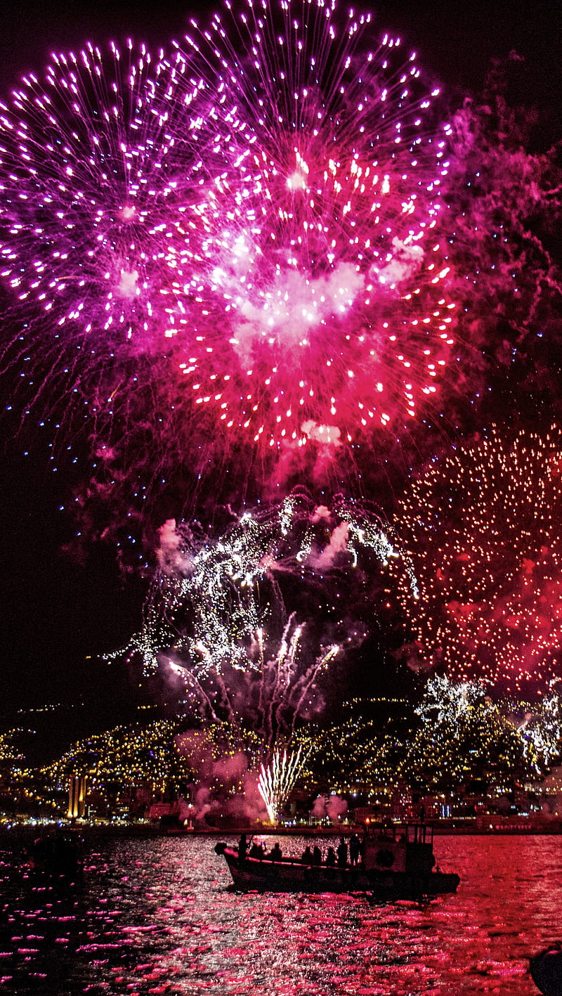 800x1417 Fireworkish, cute, firework newyear, pink, sparkler, HD phone wallpaper