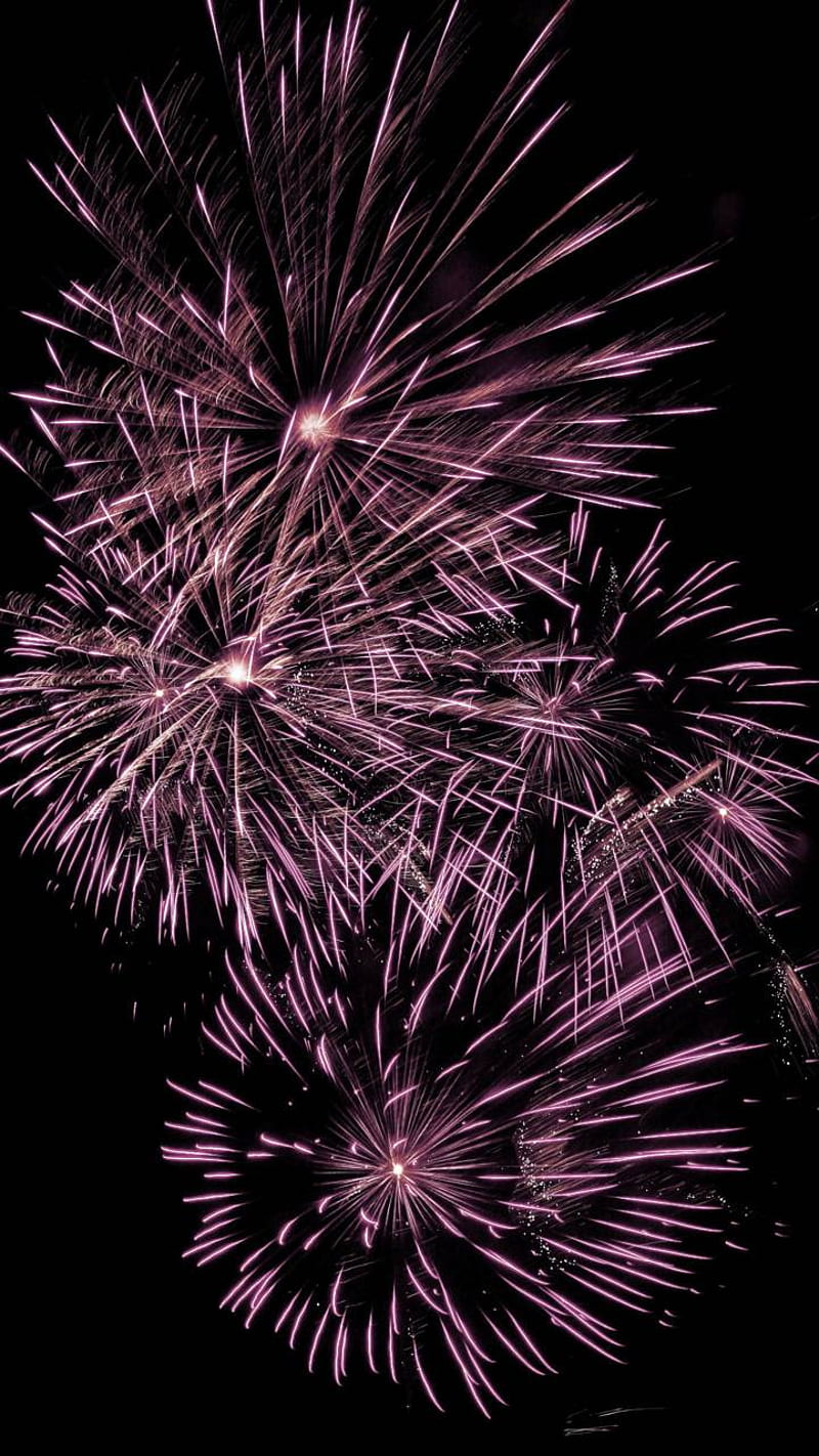800x1422 Fireworks, purple, HD phone wallpaper