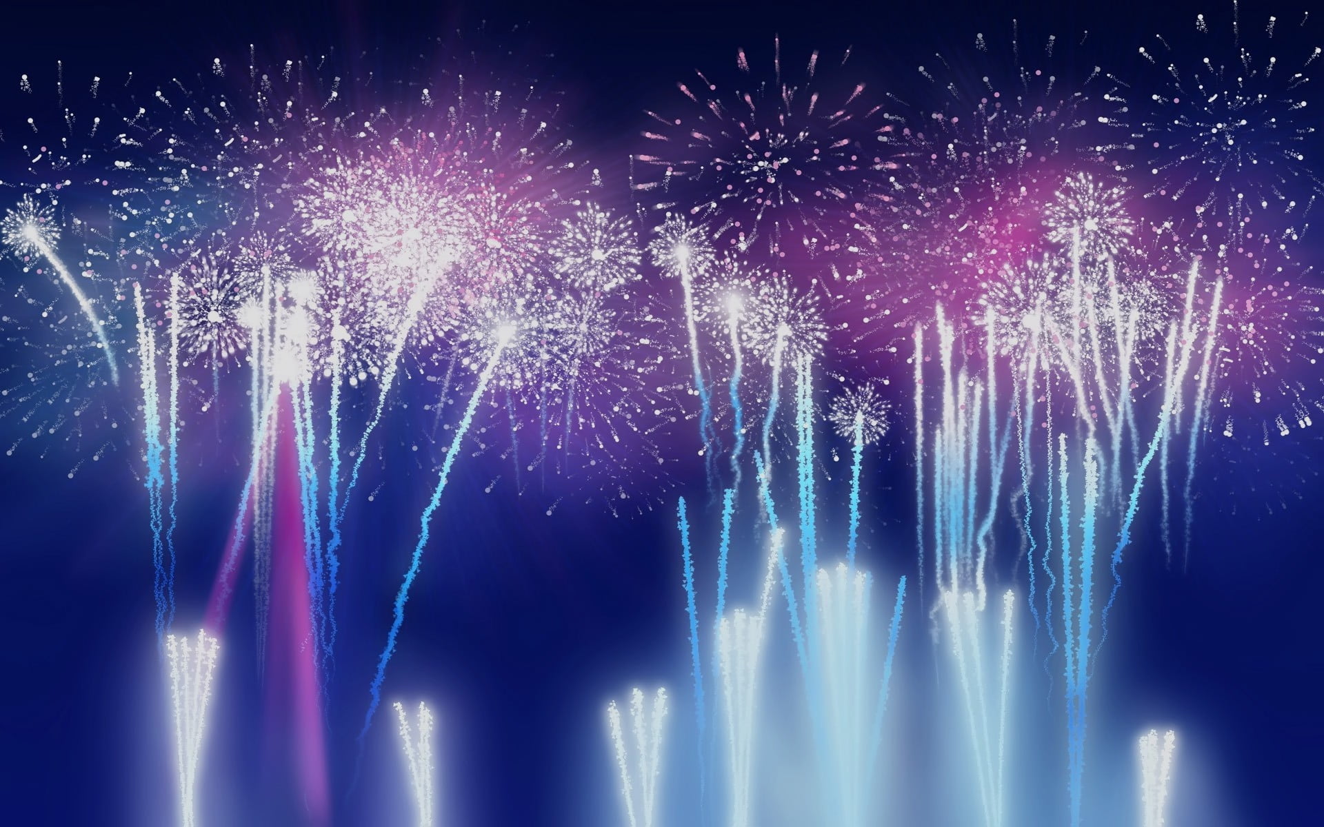 1920x1200 Blue and pink fireworks, fireworks HD wallpaper