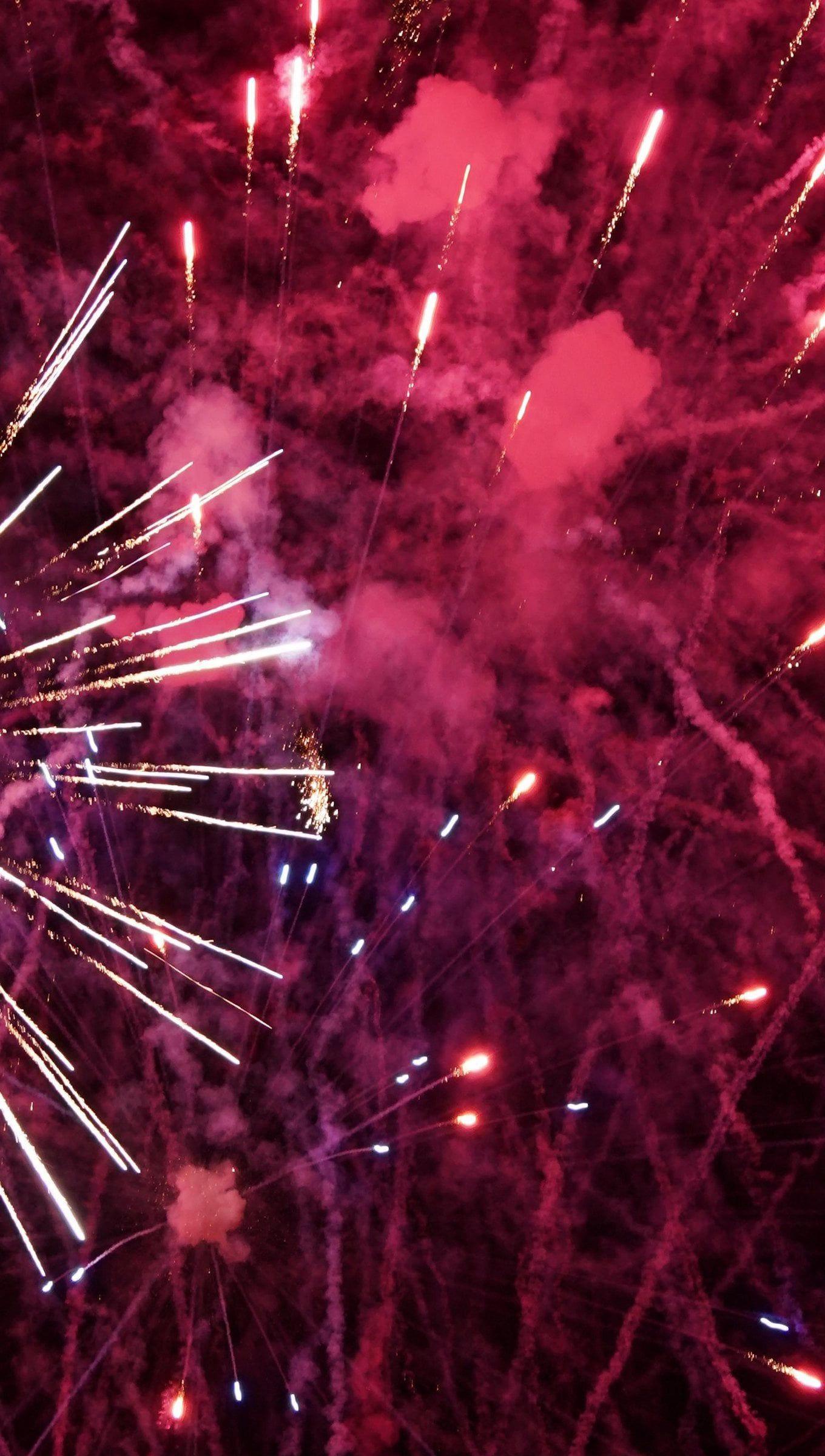 1360x2400 Pink Fireworks Wallpaper 4K for iPhone and Mobile Phone