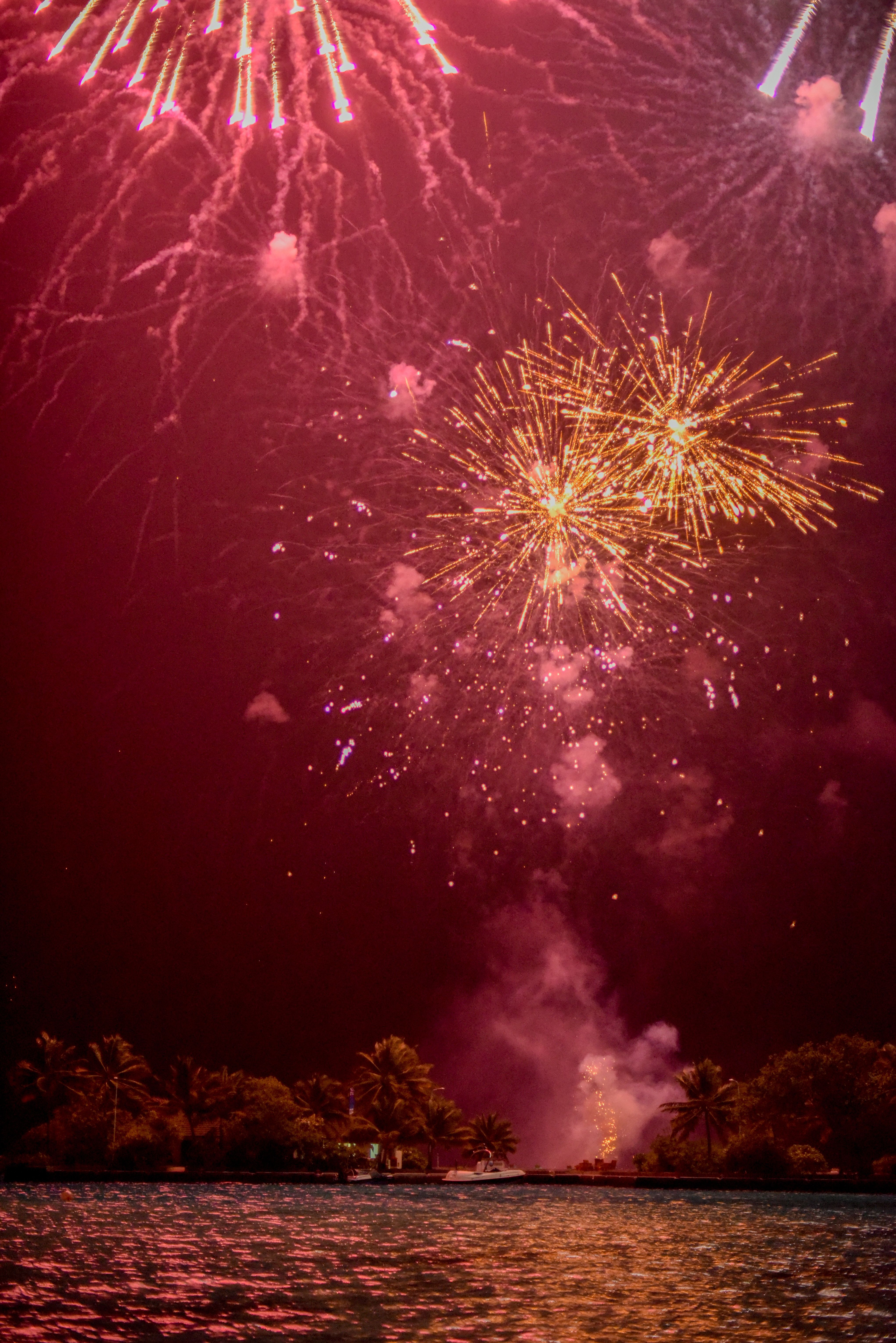 4084x6120 Wallpaper Fireworks, New Years Day, Red, Night, Pink, Background Free Image