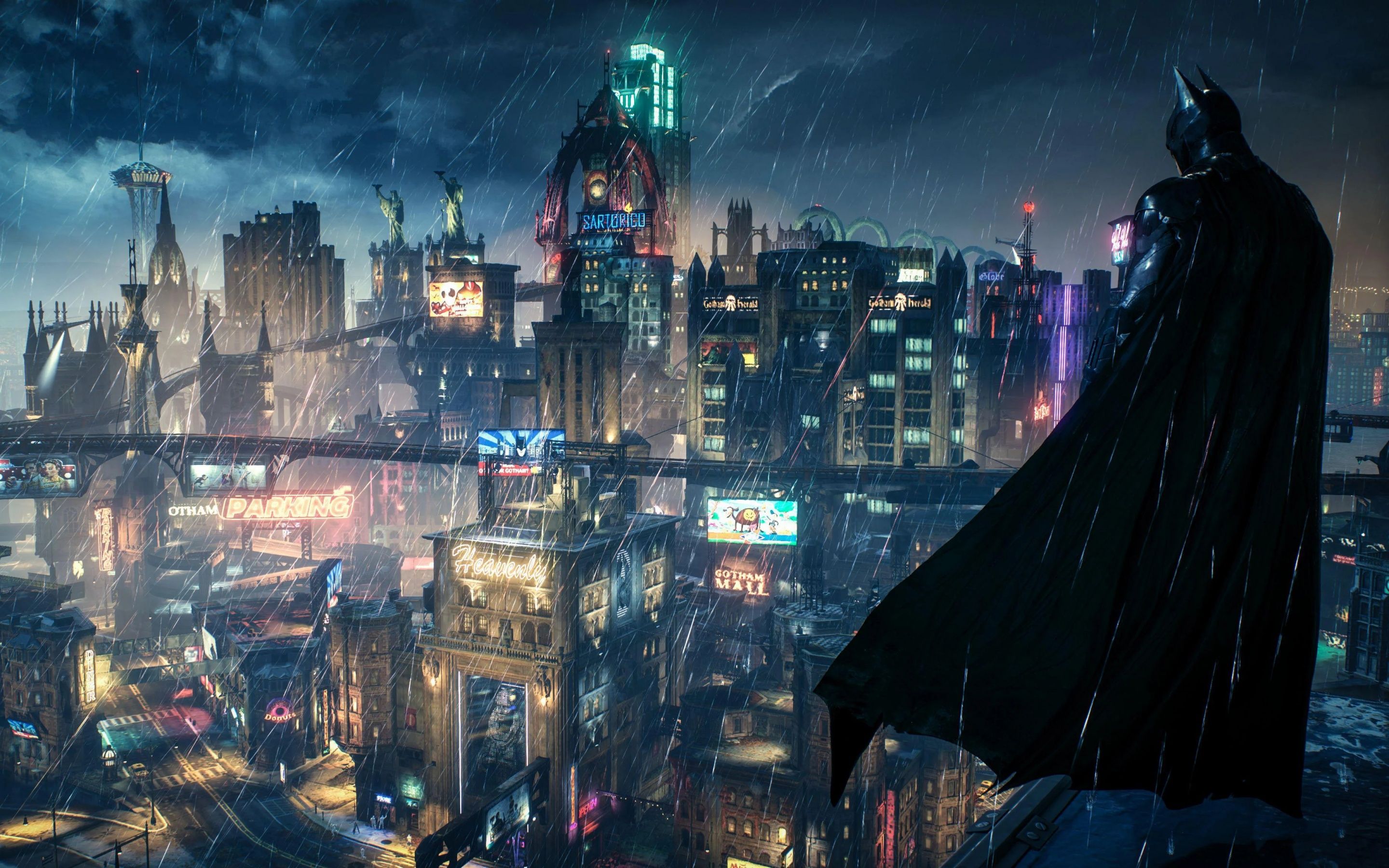 2880x1800 Batman: Arkham Knight Gotham City 4K Wallpaper