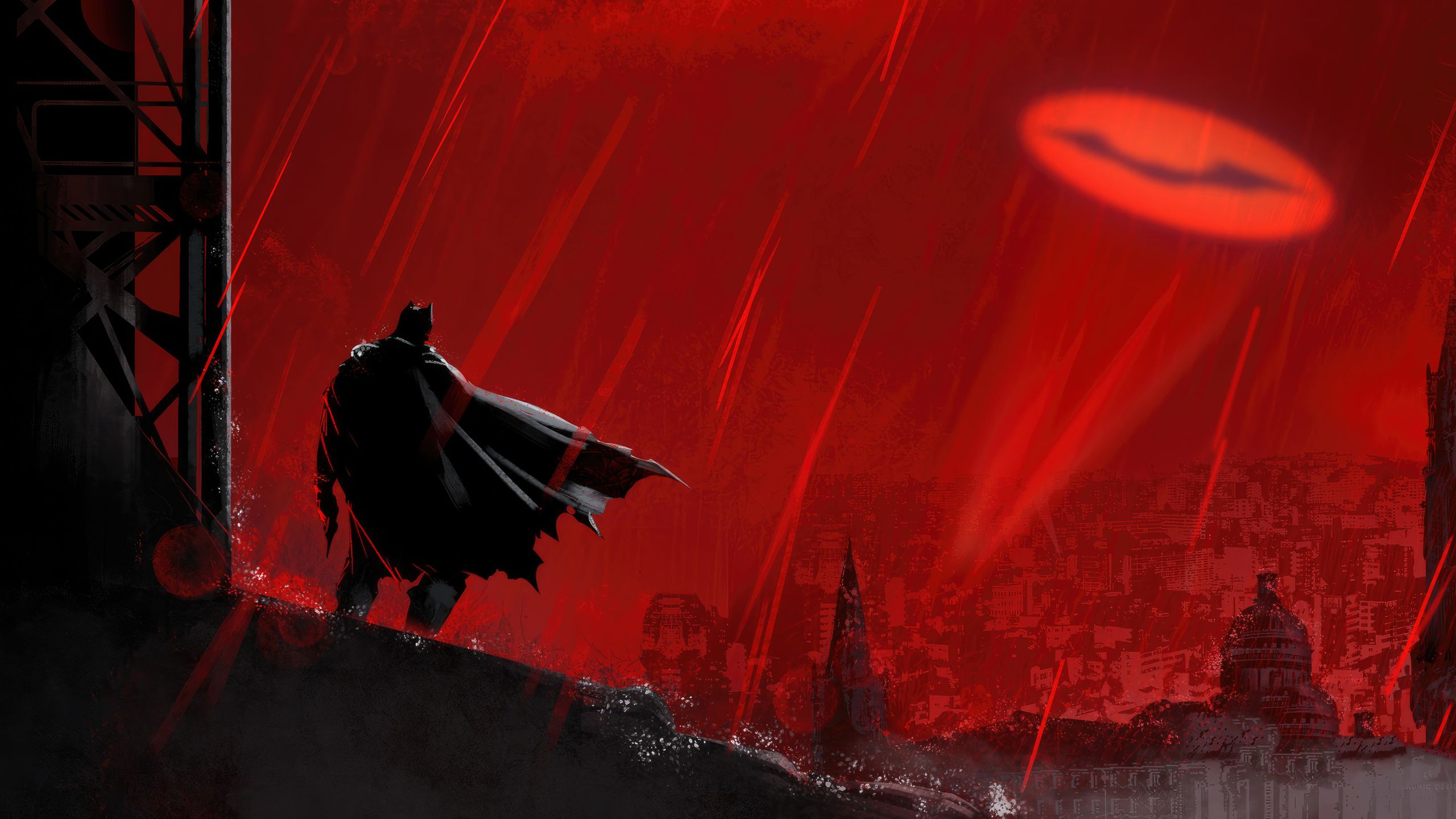 2560x1440 Batman Red 4k Art 1440P Resolution , HD 4k Wallpaper, Image, Background, Photos and Picture