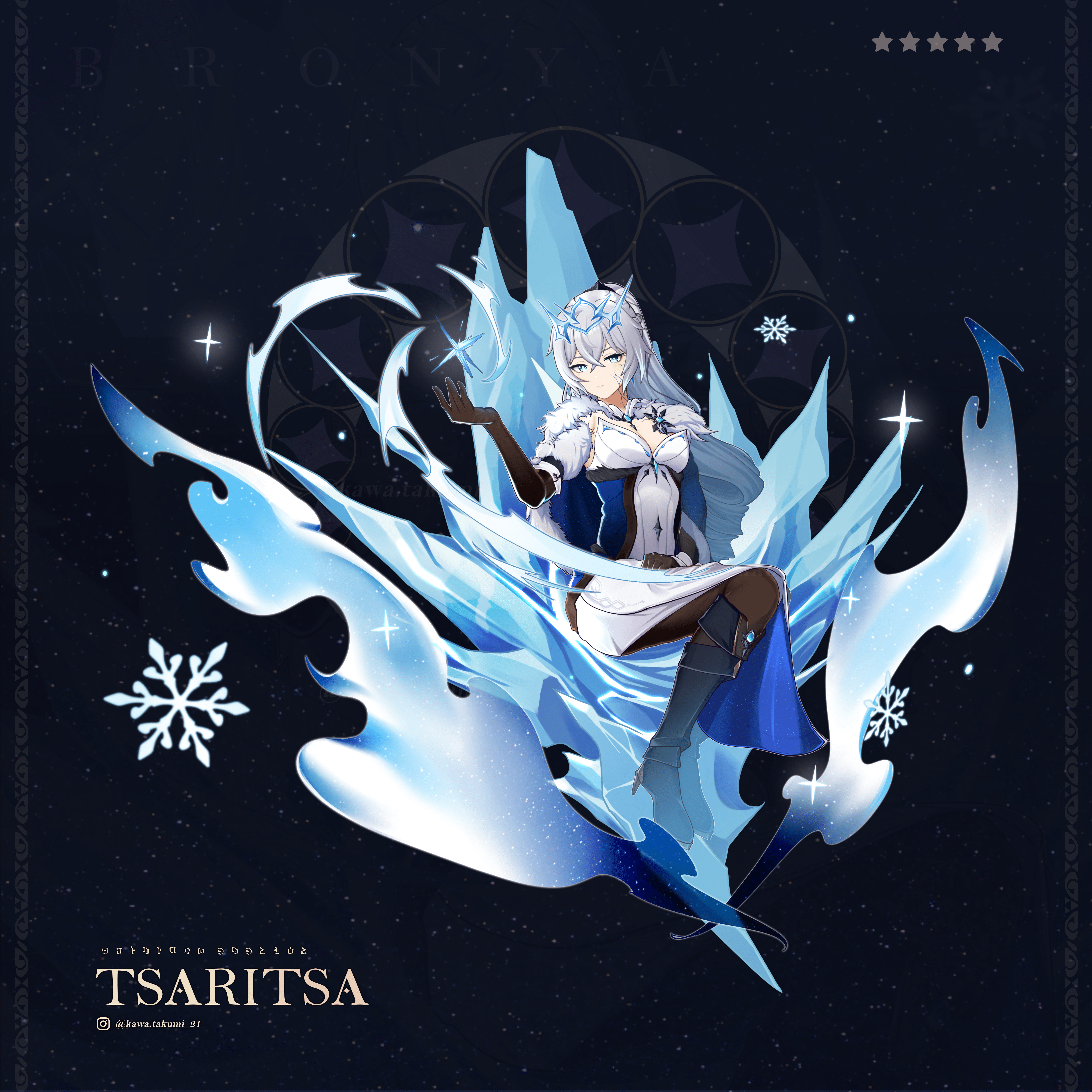 6000x6000 My Take On The Tsaritsa Of Snezhnaya : R Genshin_Impact