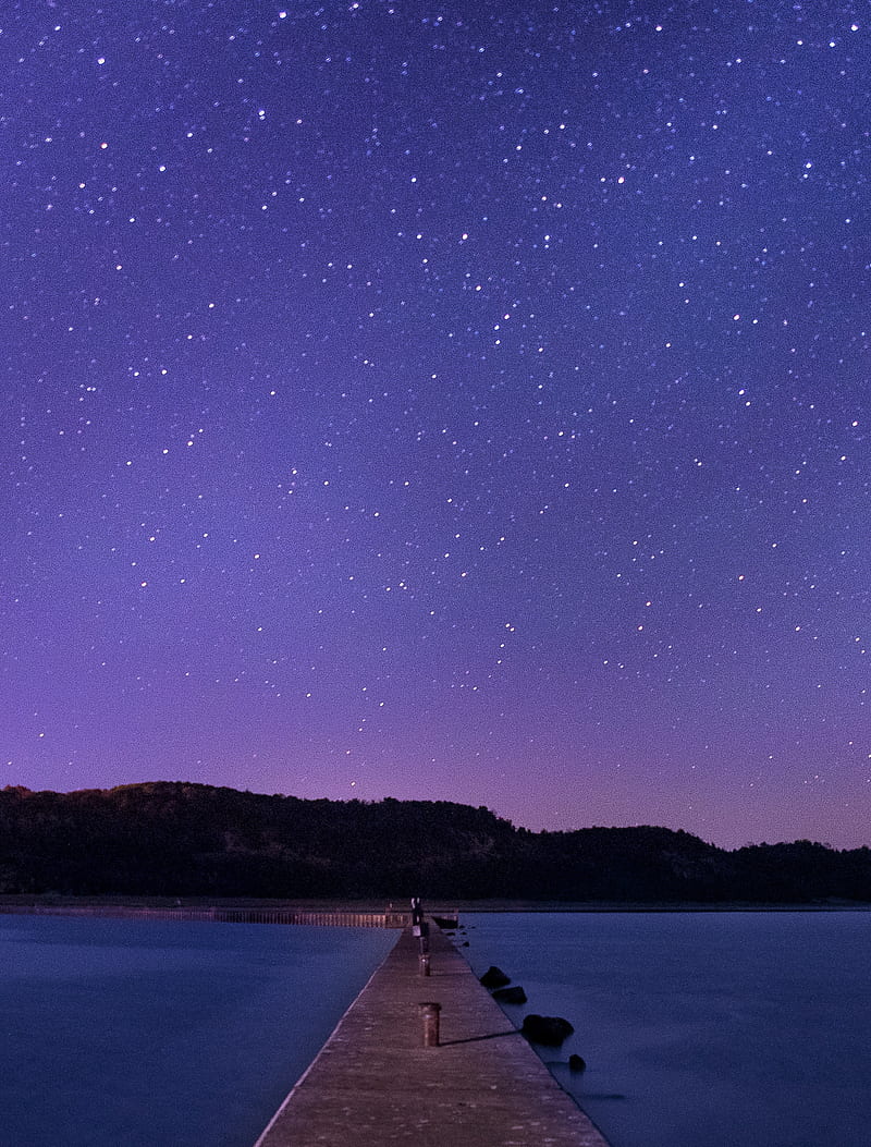 800x1053 Starry Dock, space, stars, landscape, nature, night, sky, HD phone wallpaper