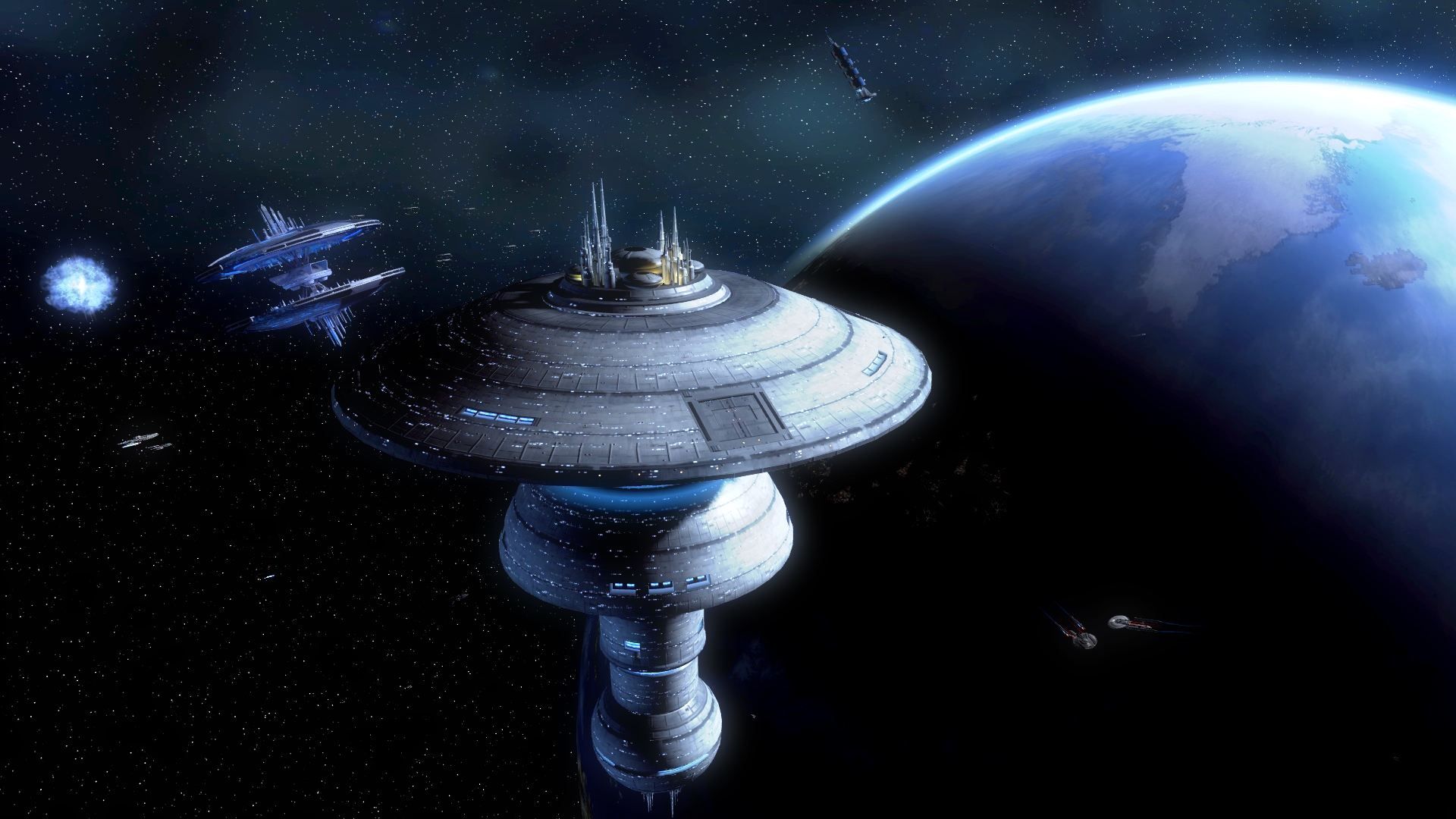 1920x1080 Star Trek Earth Space Dock • Image • WallpaperFusion by Binary Fortress Software