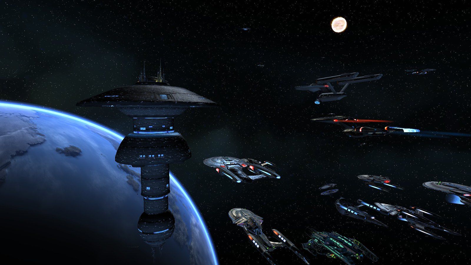 1600x900 Earth Spacedock. Star Trek Online