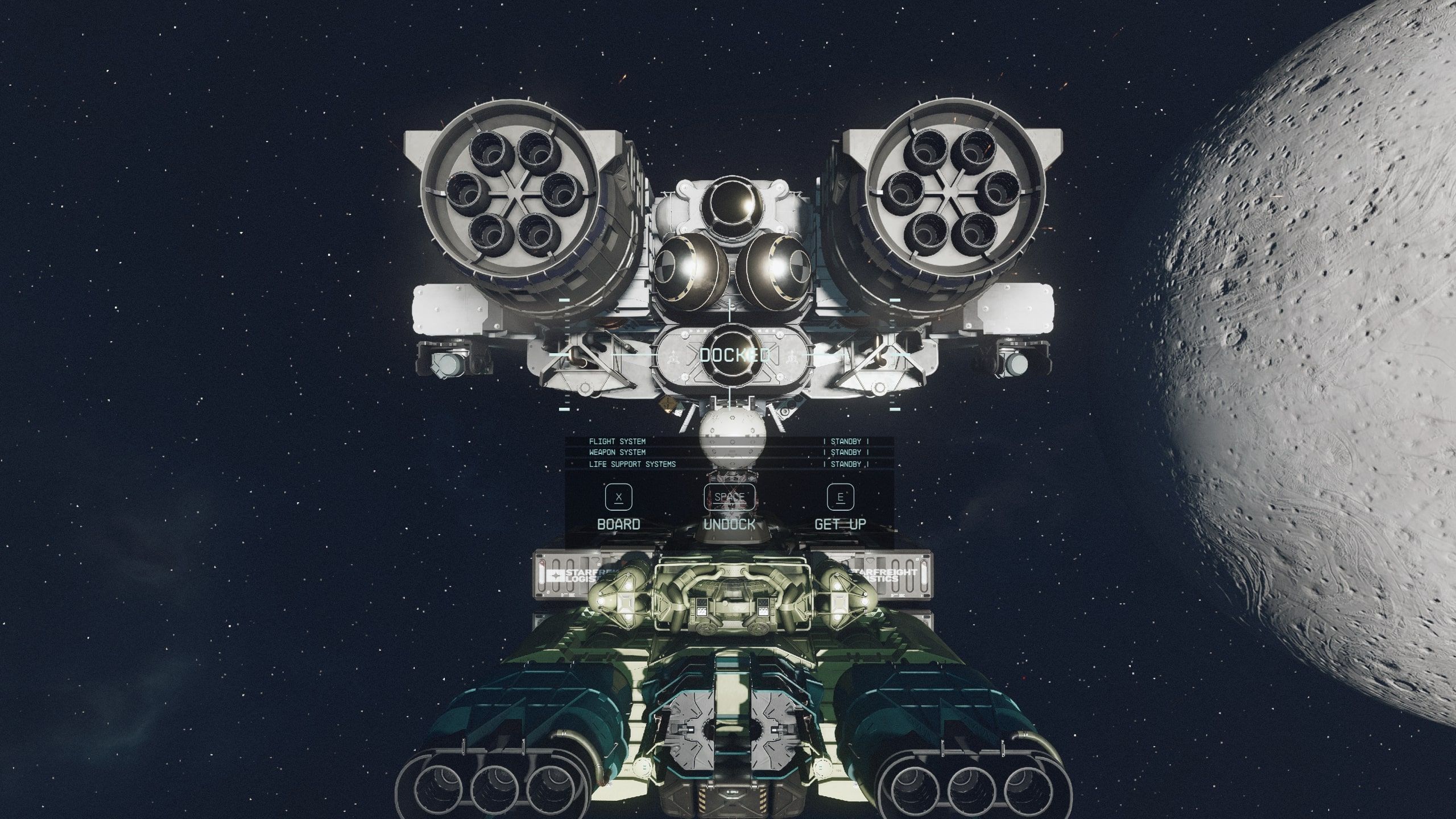 2560x1440 Starfield: How to dock with ships and space stations