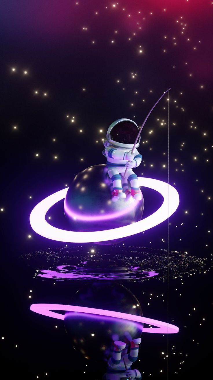 736x1308 Cute Astronaut Background
