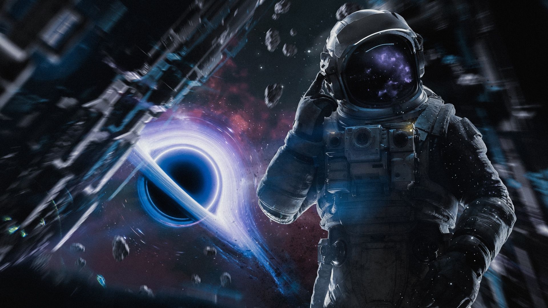 1920x1080 Astronaut Wallpaper 4K, Cinematic, Nebula, Cosmos