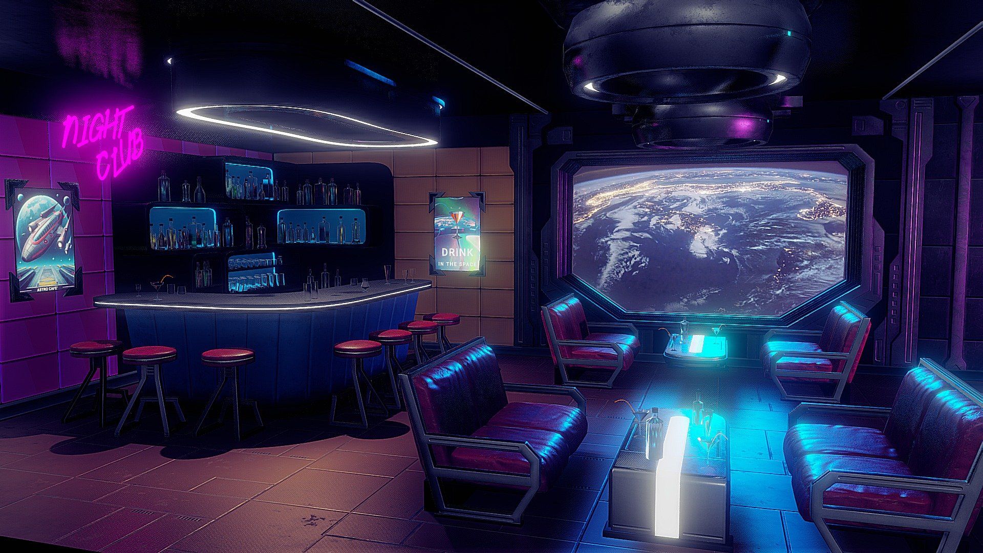 1920x1080 NightClub Pub Ambience (Asset)