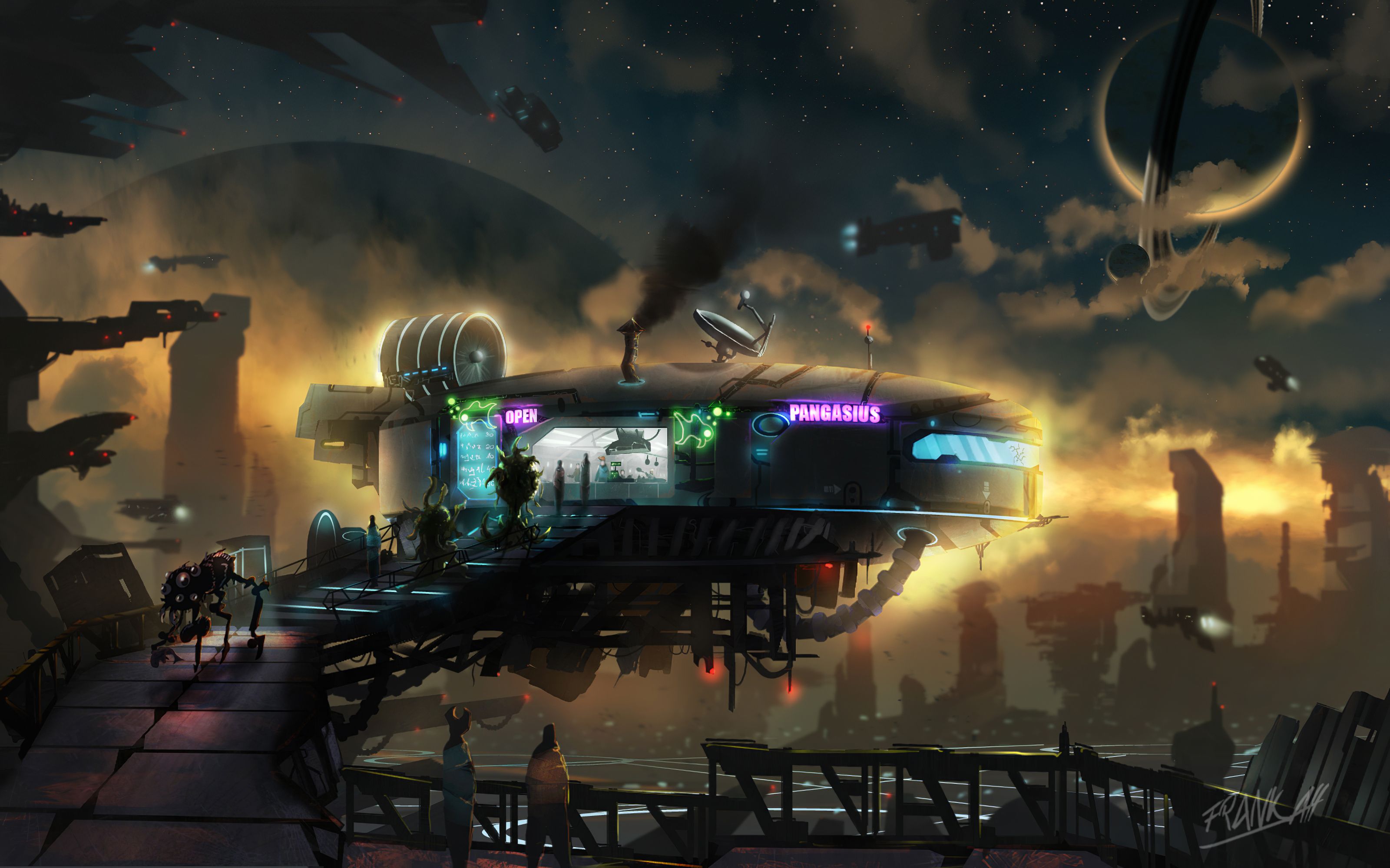 3200x2000 Pangasius Scifi Bar 4k Wallpaper, HD Artist Wallpaper, 4k Wallpaper, Image, Background, Photos and Picture
