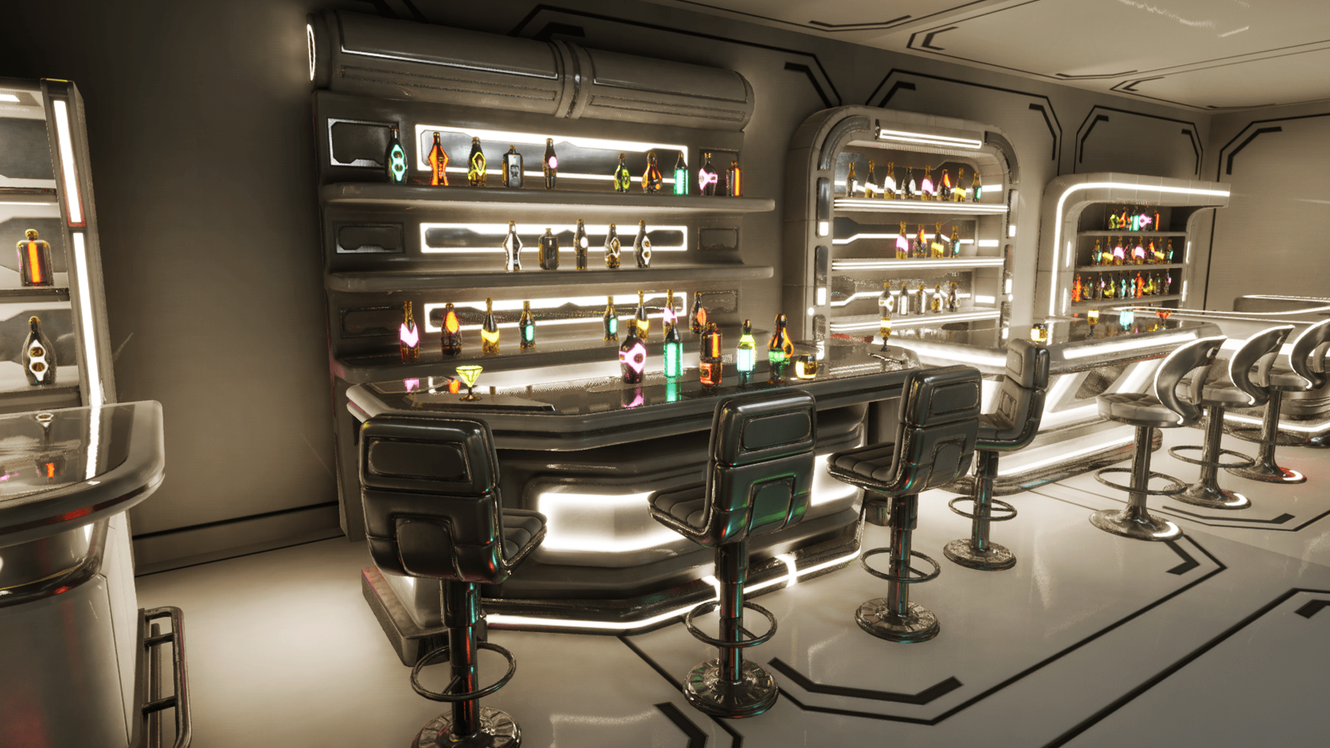 1920x1080 SciFi Bar Props Scenes & Props Content Store