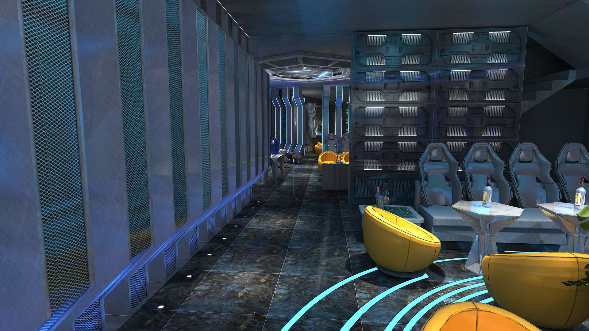 1920x1080 Futuristic Bar Design Real Time Archviz On Browser