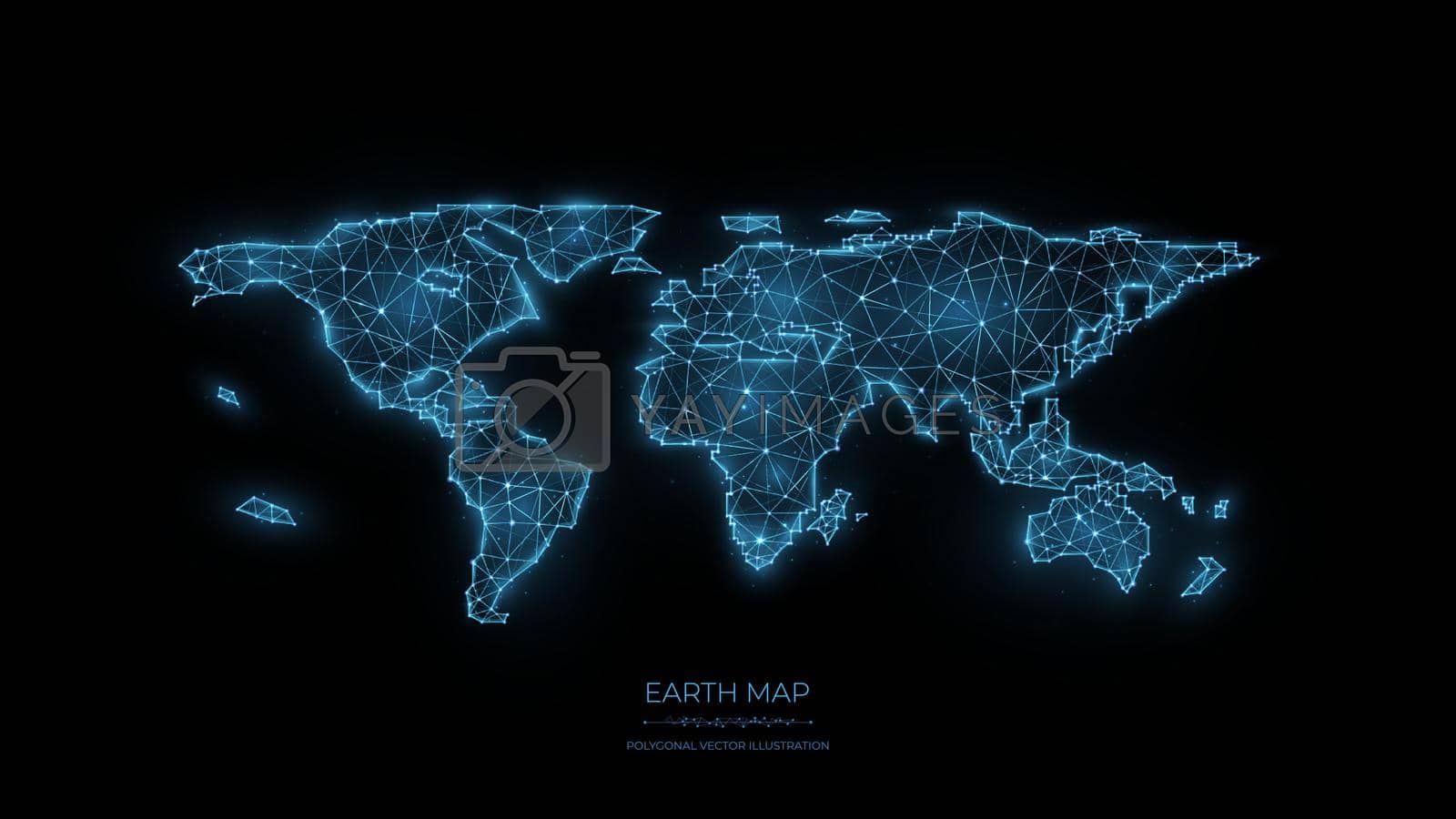 1600x900 Polygonal world map vector illustration on black background. The concept of globalization. World map banner or template. by vsever Vectors & Illustrations Free download