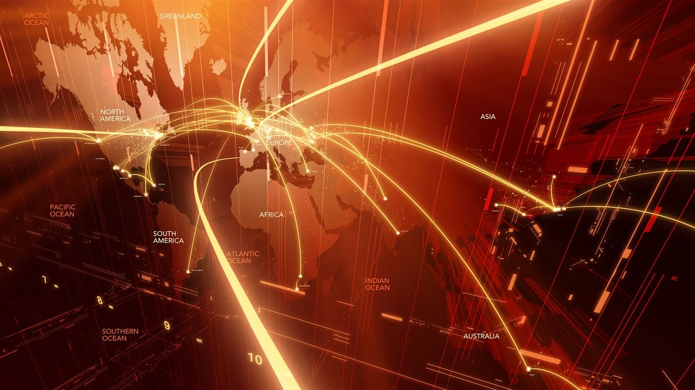 1366x768 Abstract Maps World Map Glare Vector Design HD Wallpaper