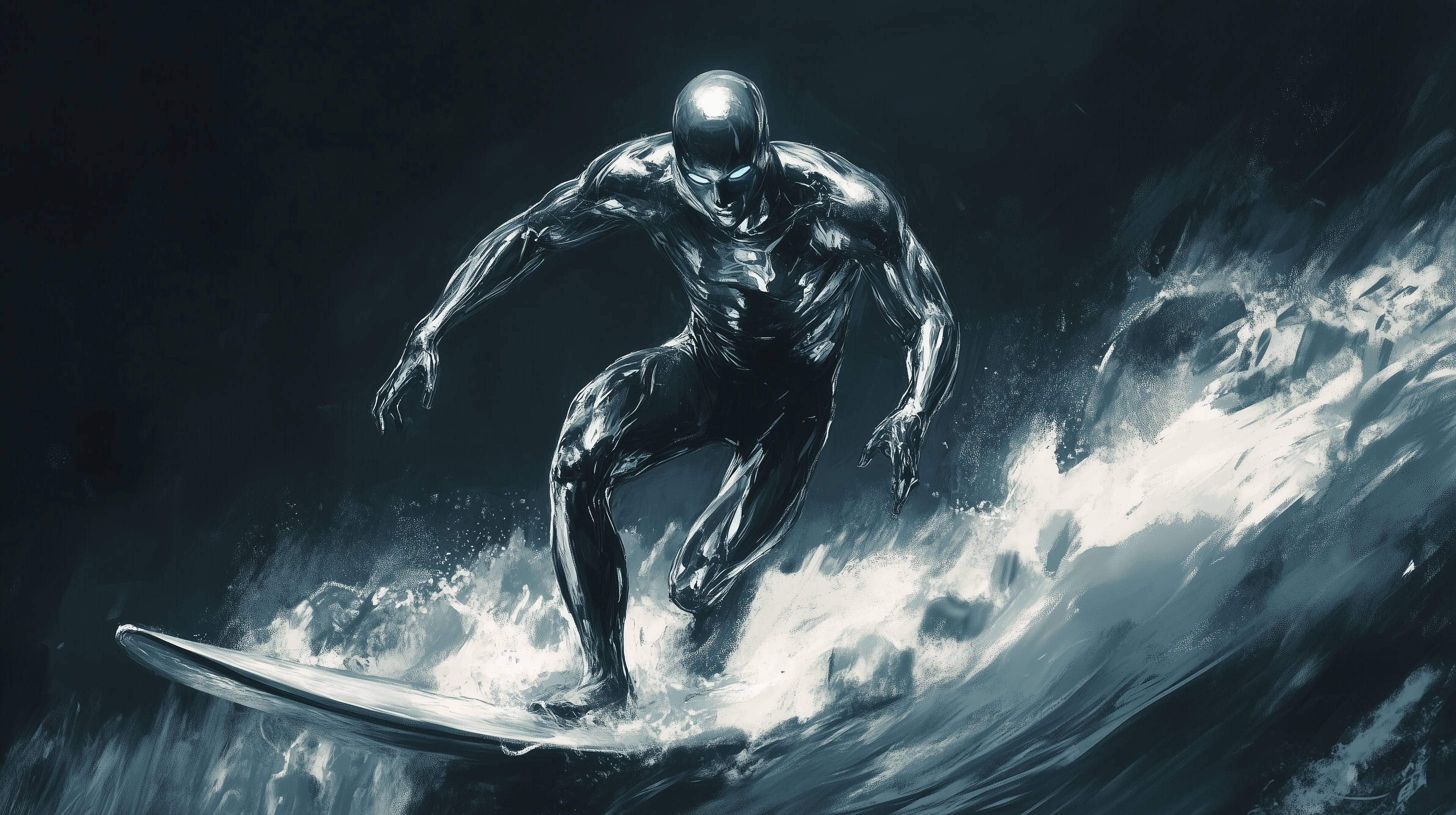 2912x1632 Stellar Surf: Silver Surfer HD Wallpaper