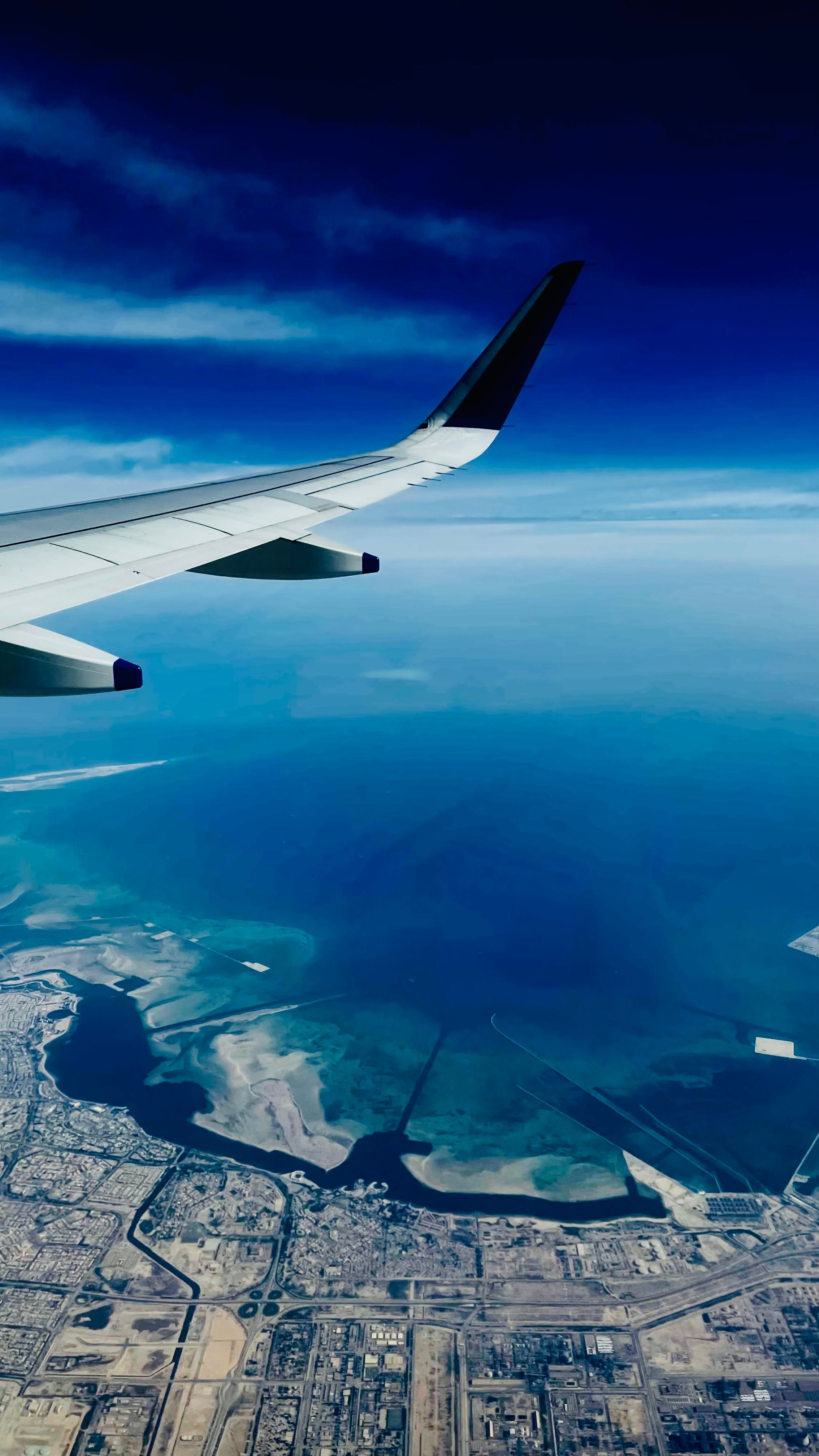 2268x4032 View of City and a Coast from a Plane · Free