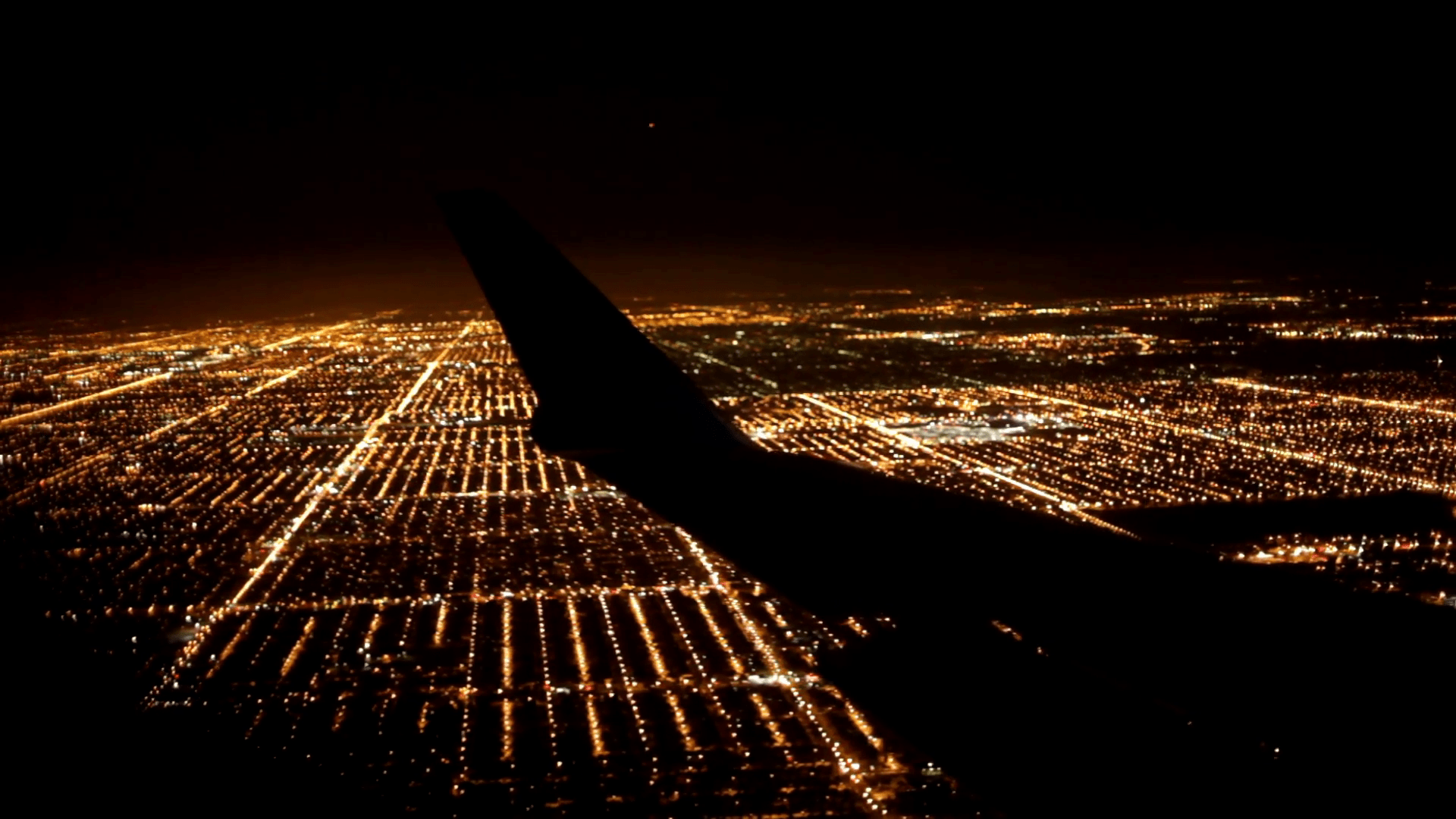 1920x1080 Plane Window City Lights Stock Footage: Royalty Free Video Clips