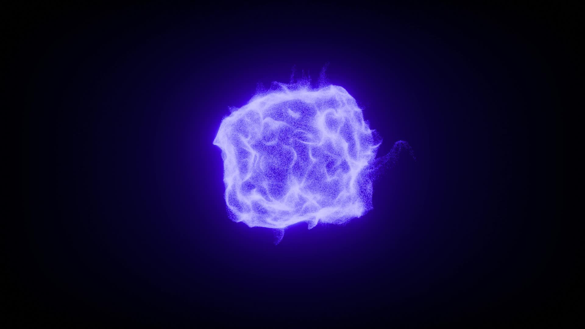 1920x1080 Glowing Blue Energy Sphere On Black Background Free Stock Video Footage, Royalty Free 4K & HD Video Clip