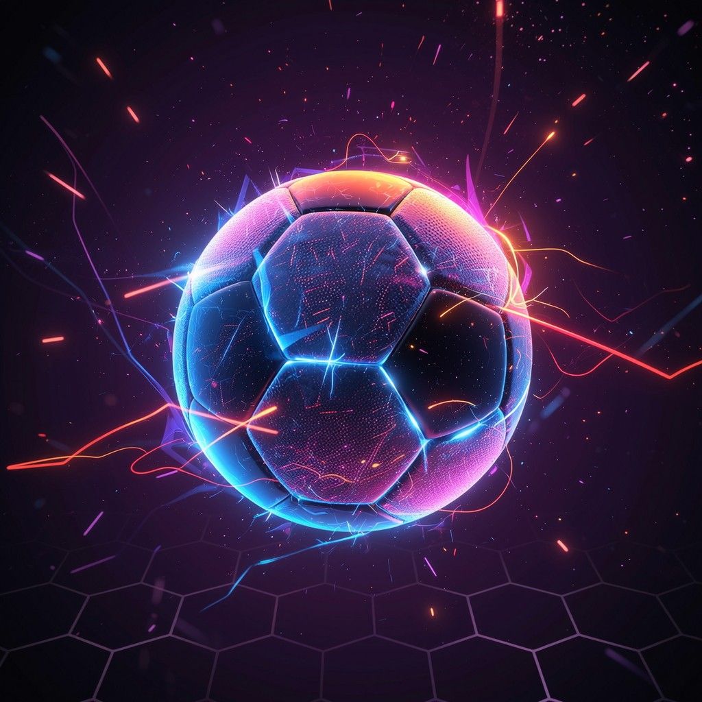1024x1024 Free Neon Soccer Energy Image, Football, Neon