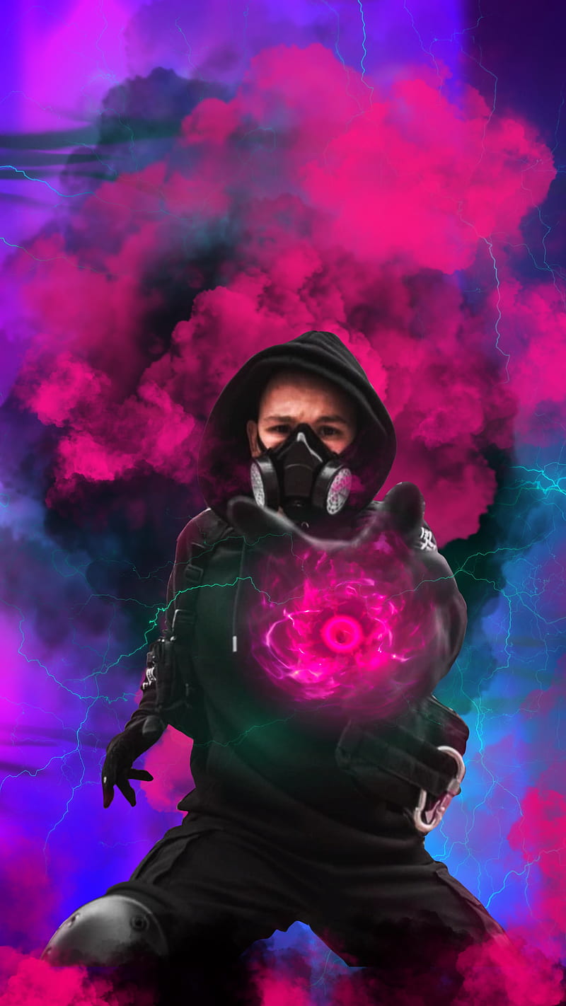 800x1422 Energy ball kik, abstract, cloud, darkness, face, figure, guy lightning, man, HD phone wallpaper
