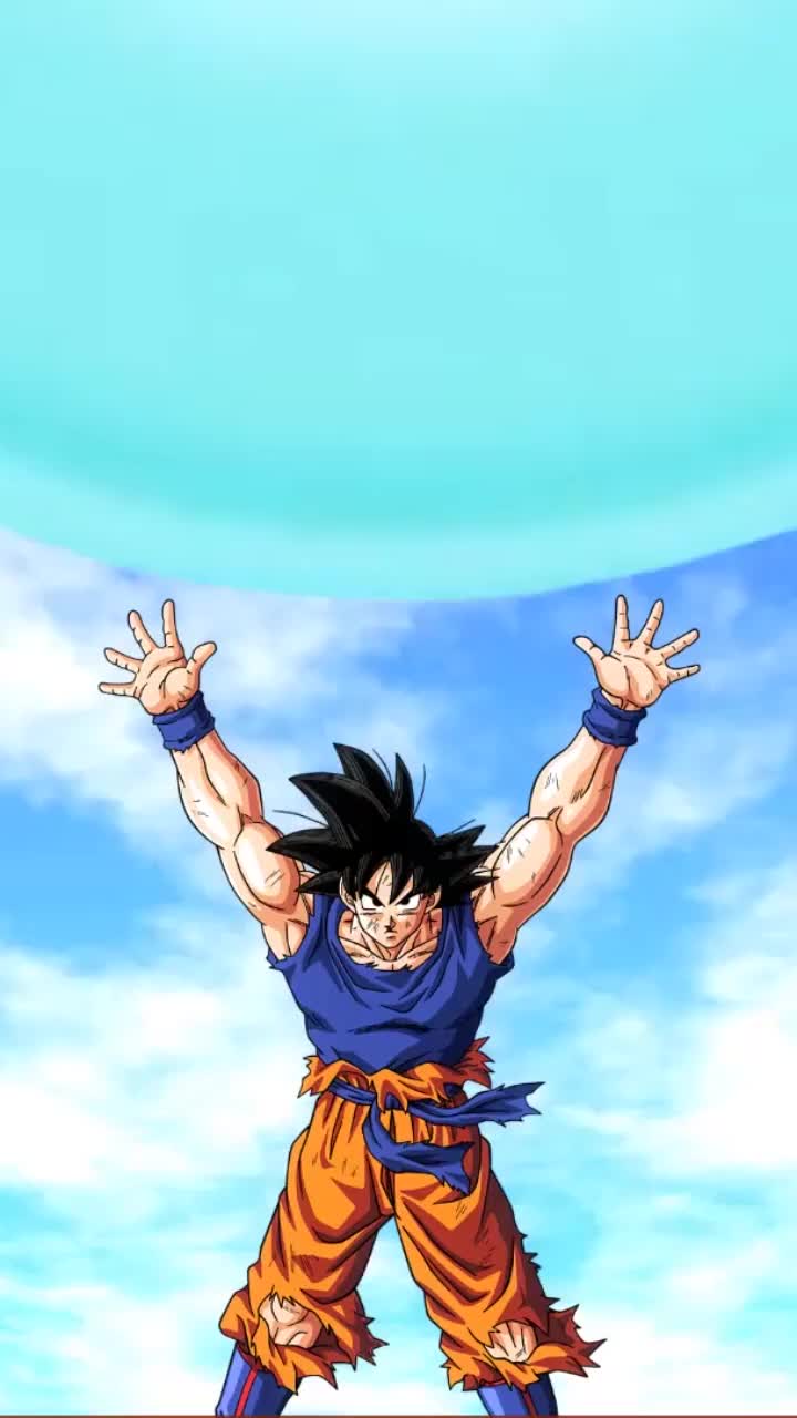 720x1280 Goku Gathering Energy (Dragon Ball) Mobile Live Wallpaper