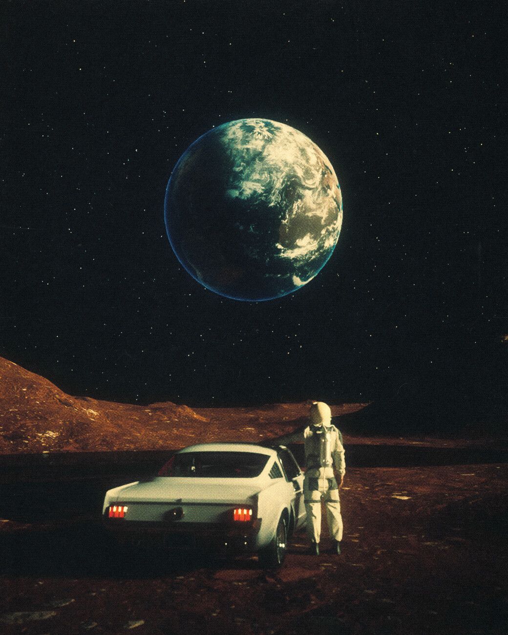 1040x1300 Poster Far From Home Futuristic Astronaut Art