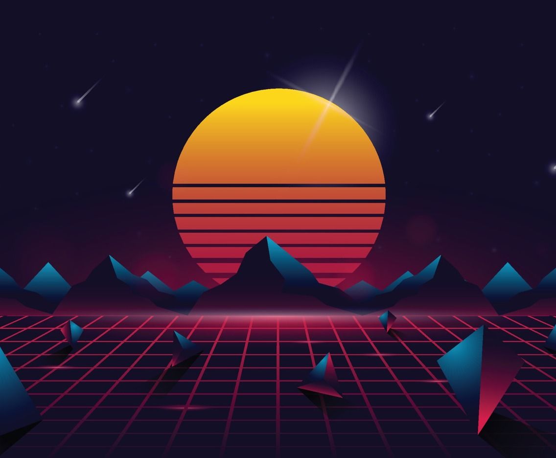 1136x936 Abstract Retro Futuristic Background