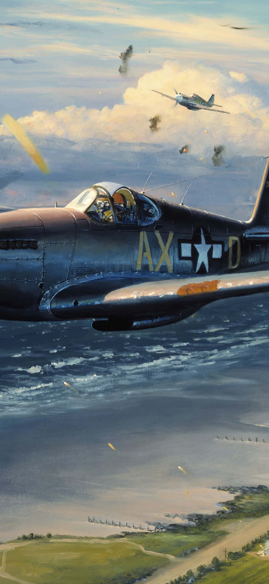 887x1920 WW2 Plane iPhone Wallpaper
