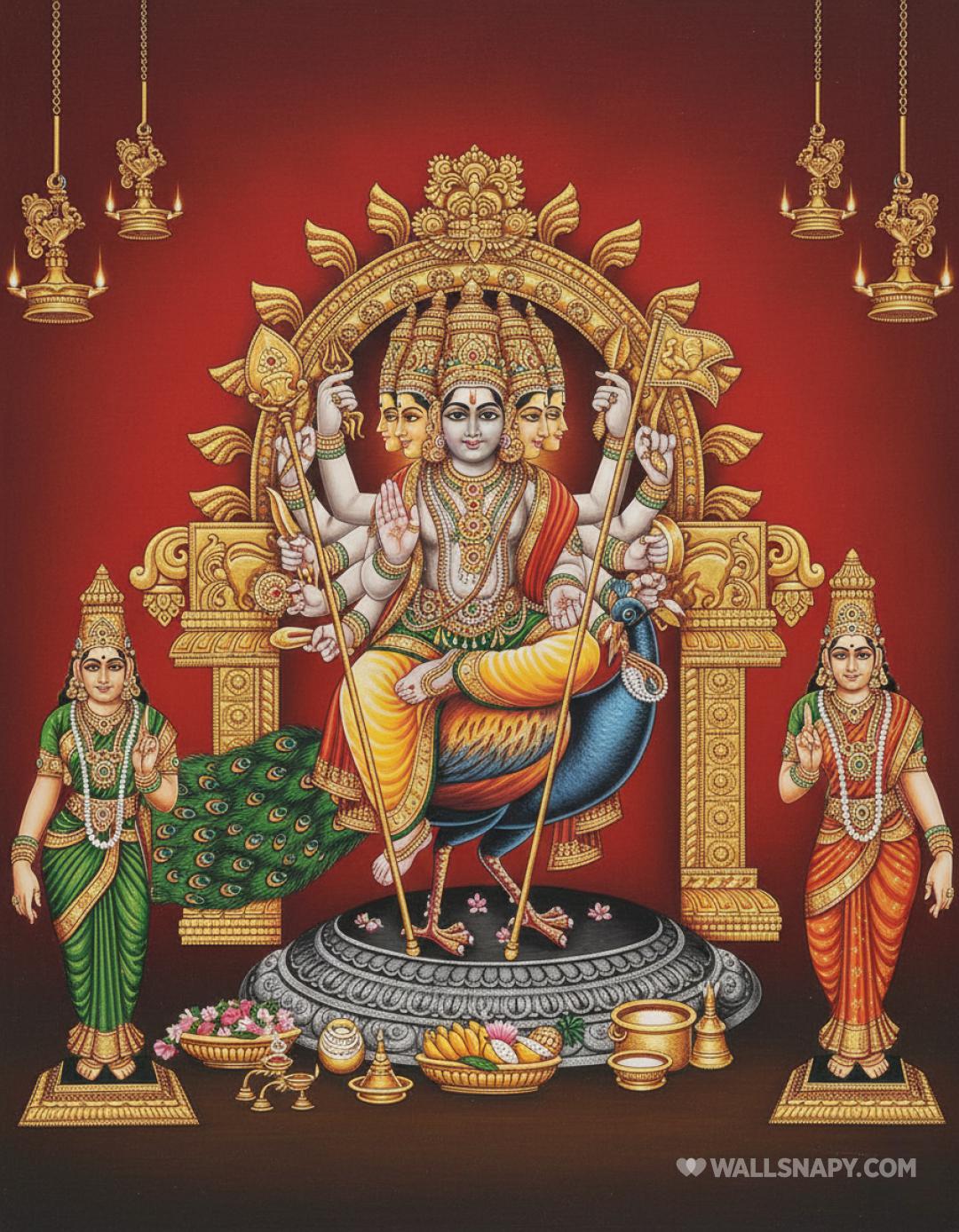 1080x1388 Arupadai murugan six faces portrait HD free download