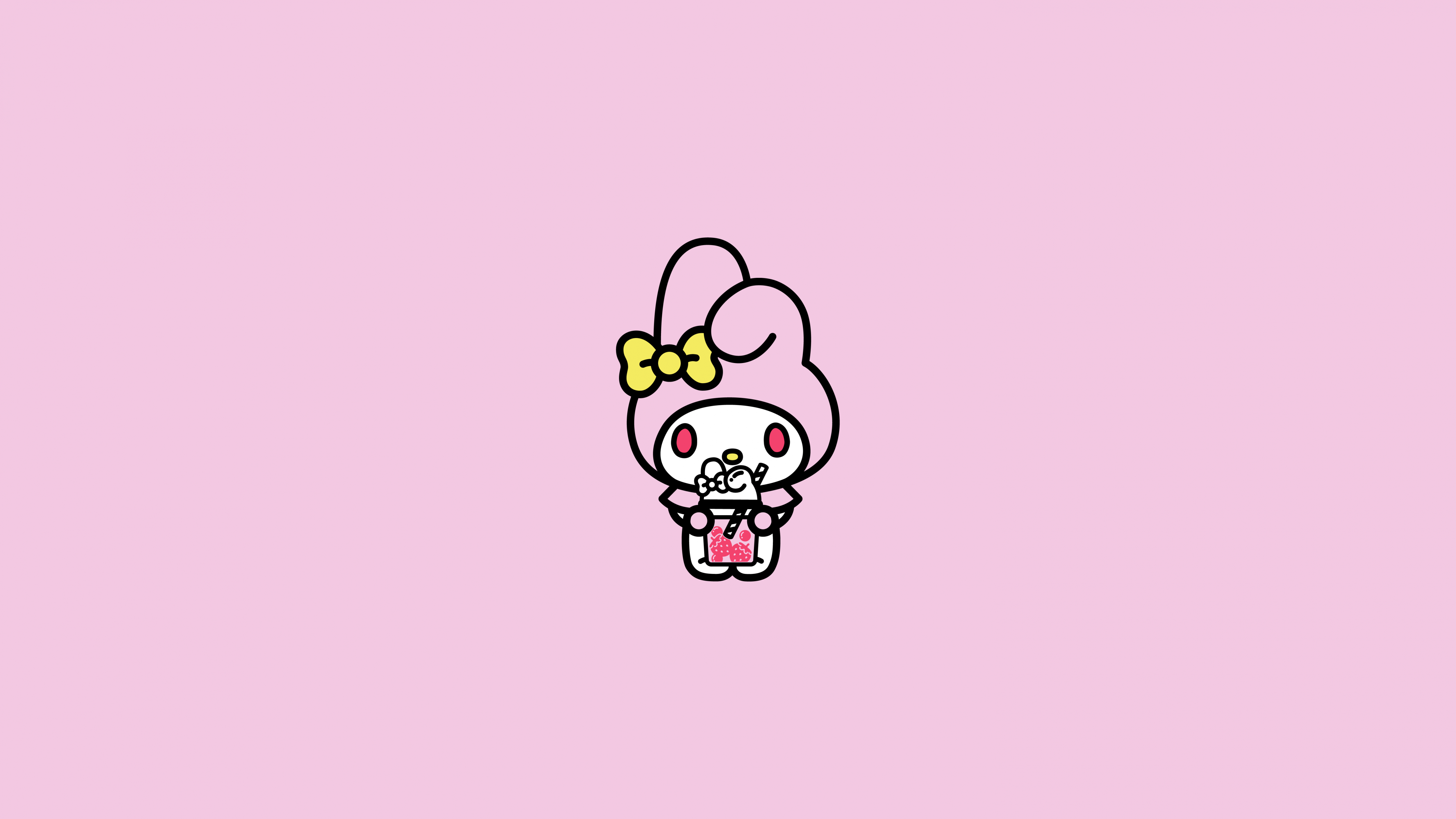 4480x2520 My Melody Wallpaper 4K, Pink, 5K, Cute cartoon, Sanrio