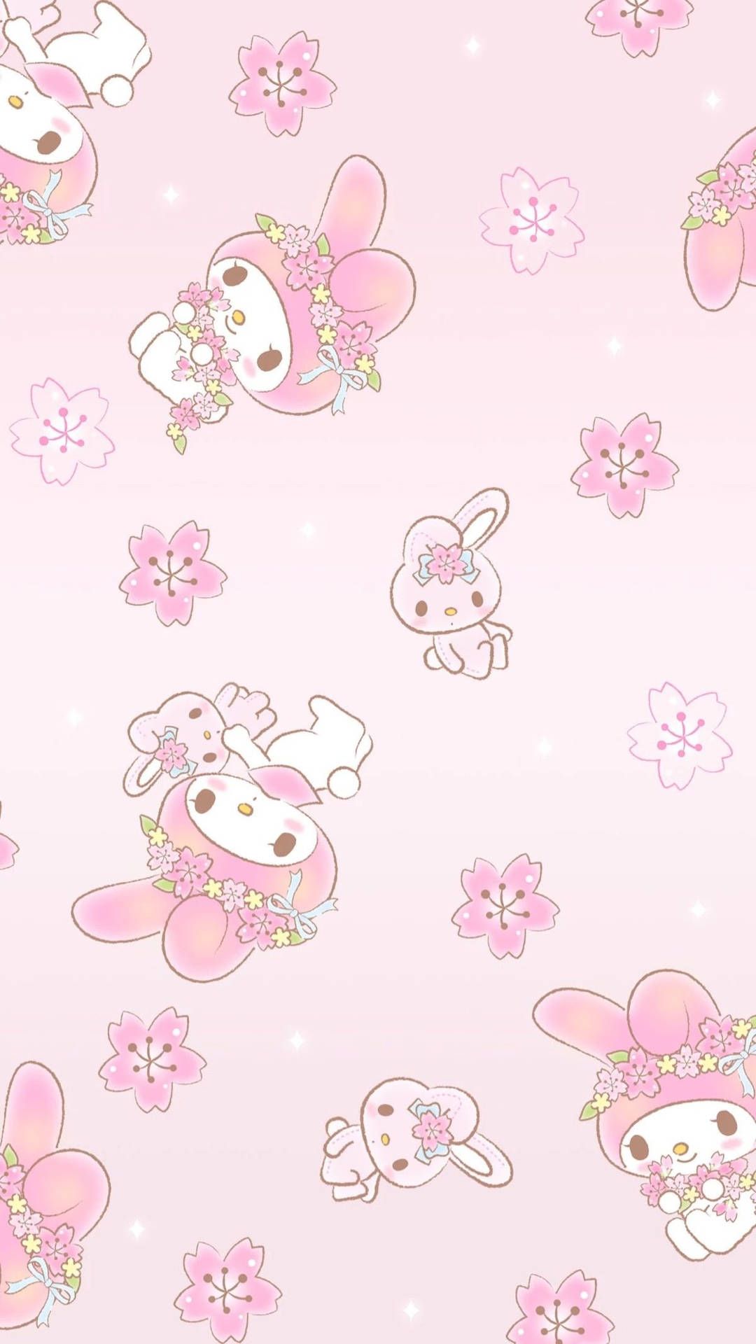 1080x1920 Download Pink My Melody Pattern Wallpaper