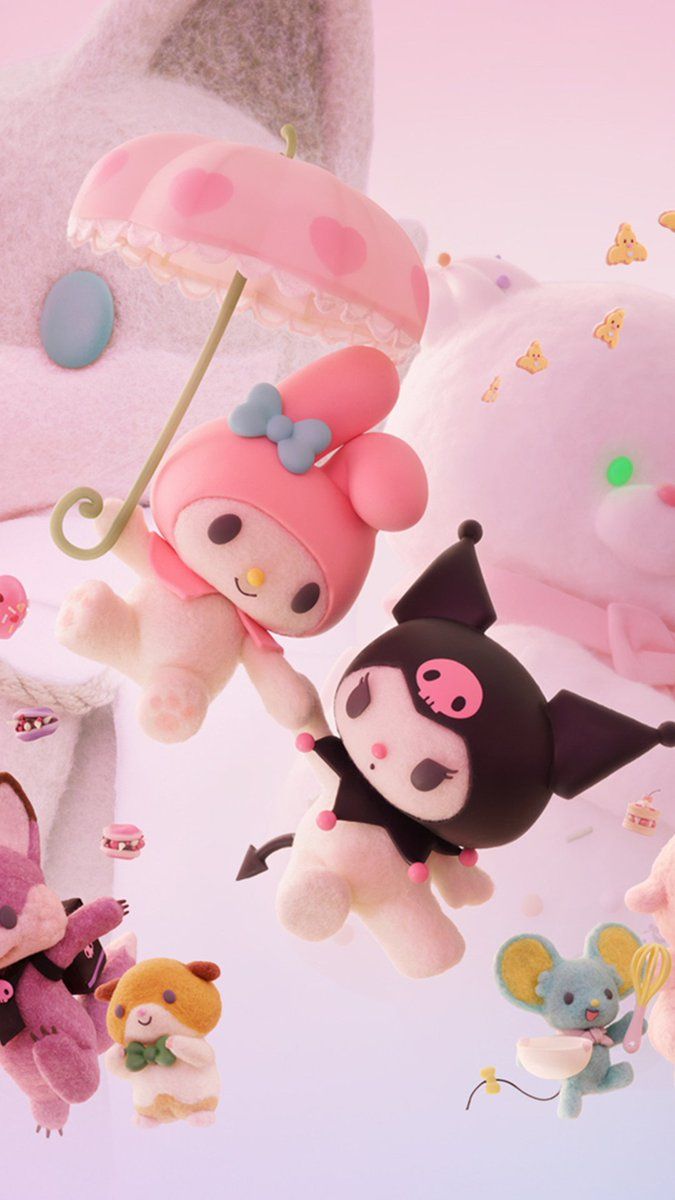 675x1200 My Melody & Kuromi wallpaper