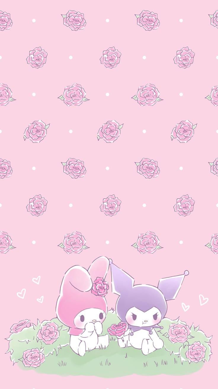 736x1308 Found the cutest My Melody x Kuromi Wallpaper
