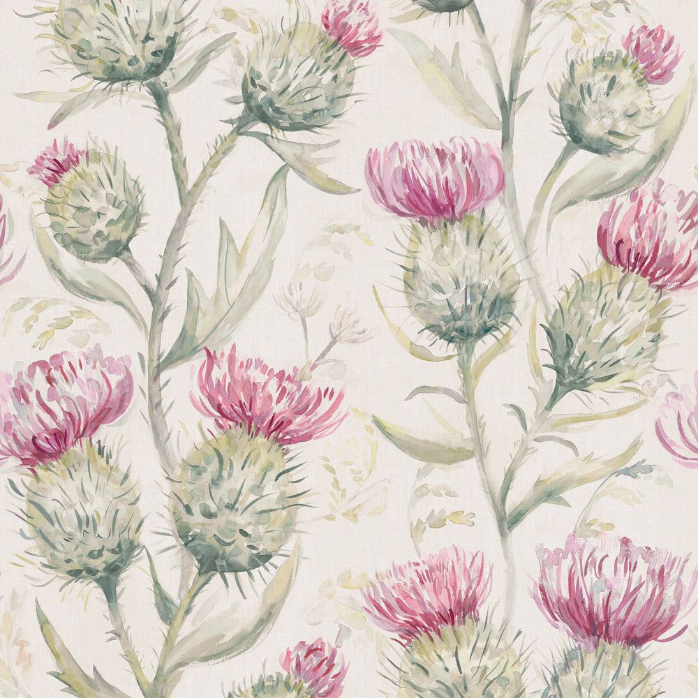 1000x1000 Thistle Glen Summer 1.4m Wide Width Wallpaper (By The Metre)