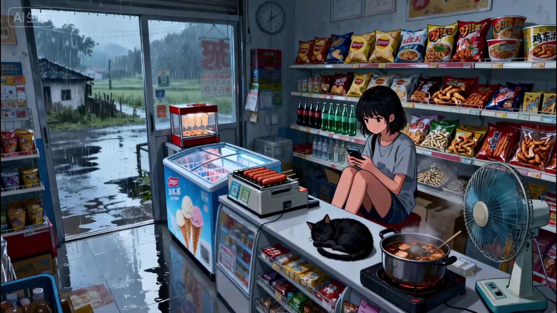 1920x1080 Convenience Store Live Wallpaper, Animated Wallpaper