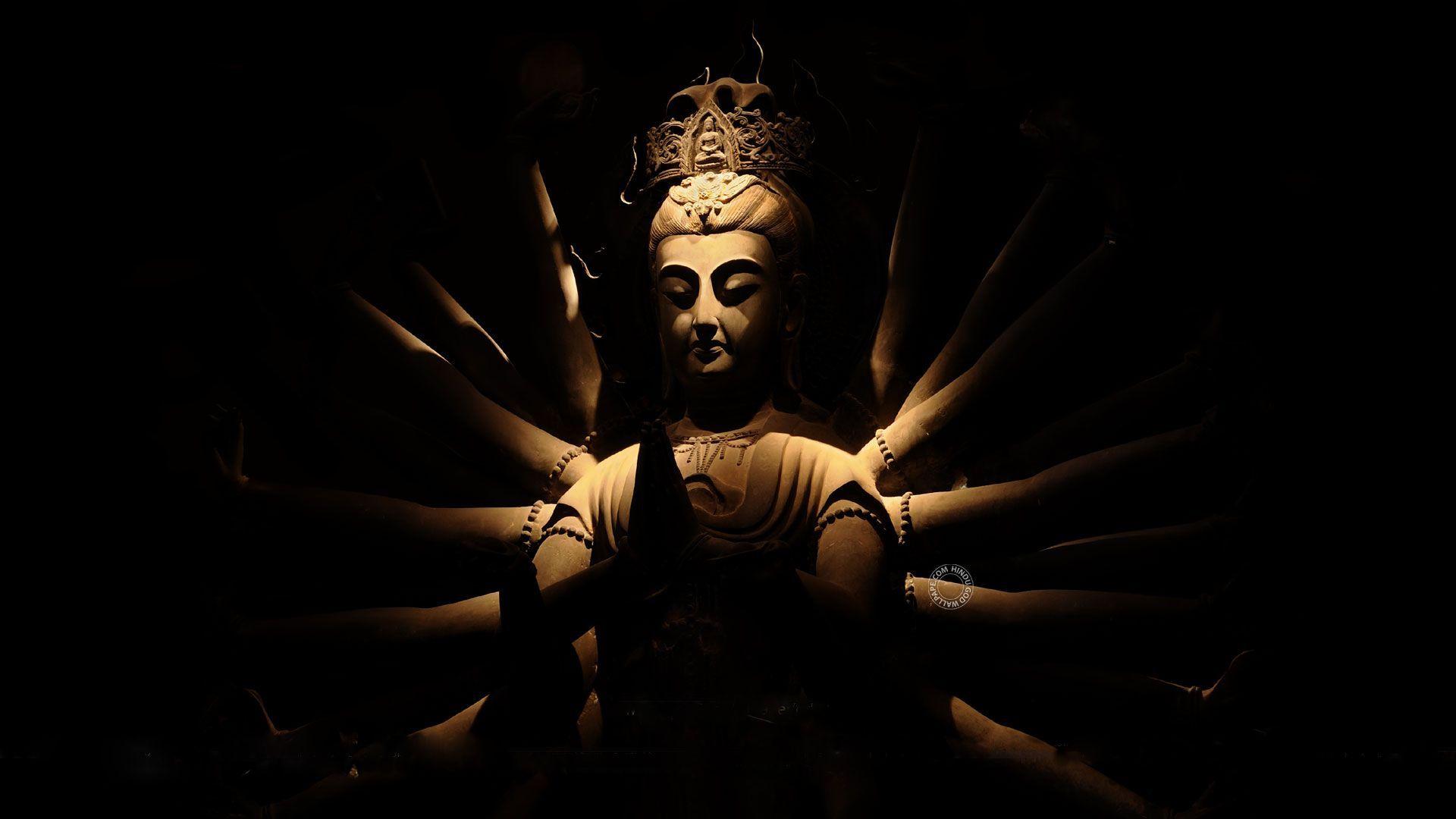 1920x1080 Gautam Buddha Image In Black And White. Hindu Gods and Goddesses