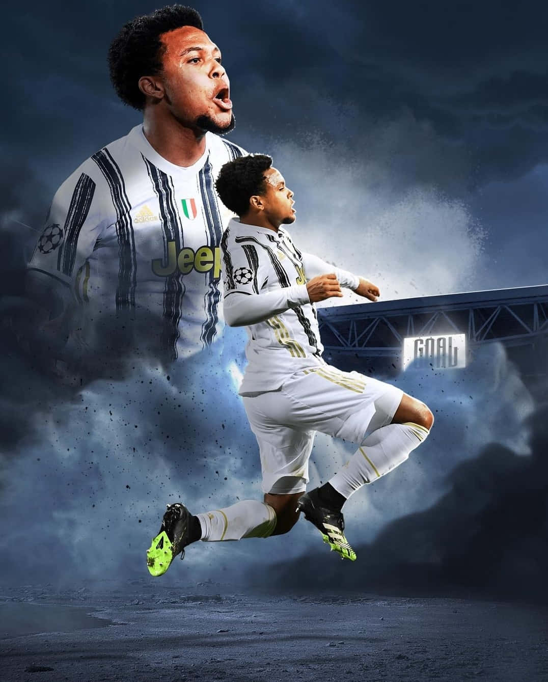 1076x1339 Download Dynamic Weston Mc Kennie Juventus Collage Wallpaper