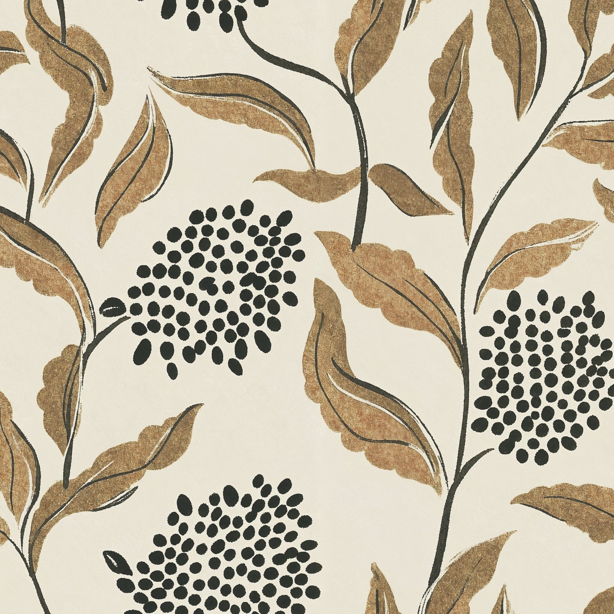 2048x2048 Gold & Gray Botanical Flowers Wallpaper Botanical ft (h) x 19