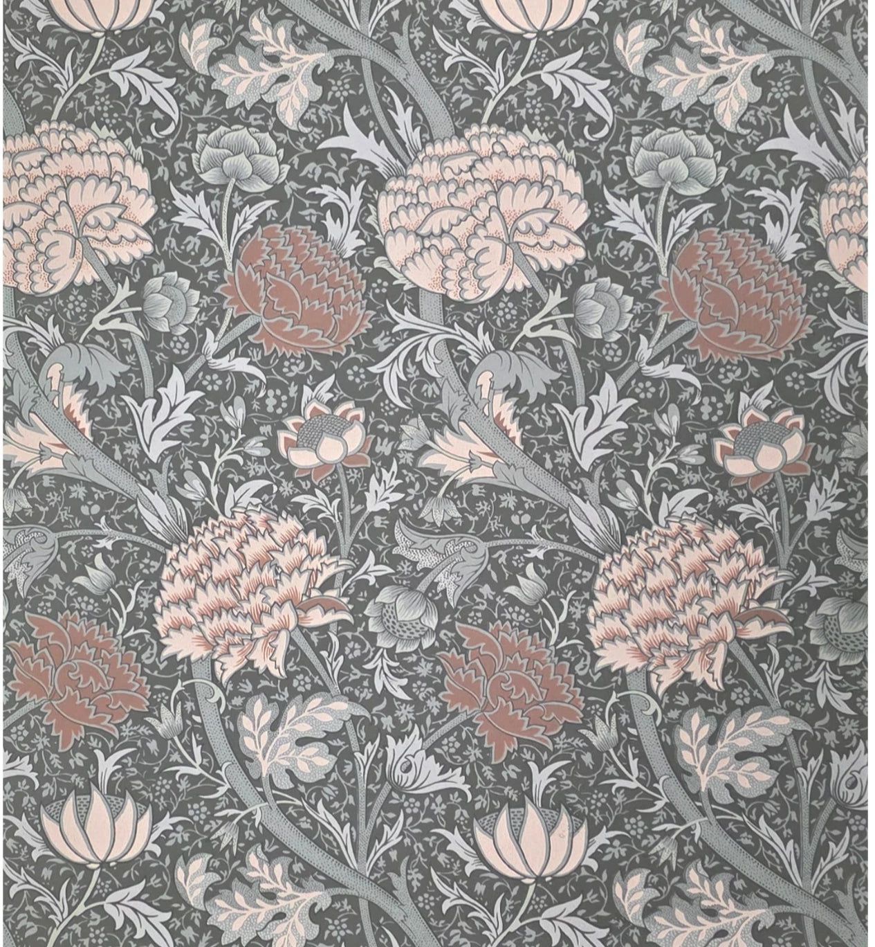 1265x1368 4153 82035 Flowers Blooms Heritage Botanical Floral Olive Sea Green Orange Peach Wallpaper